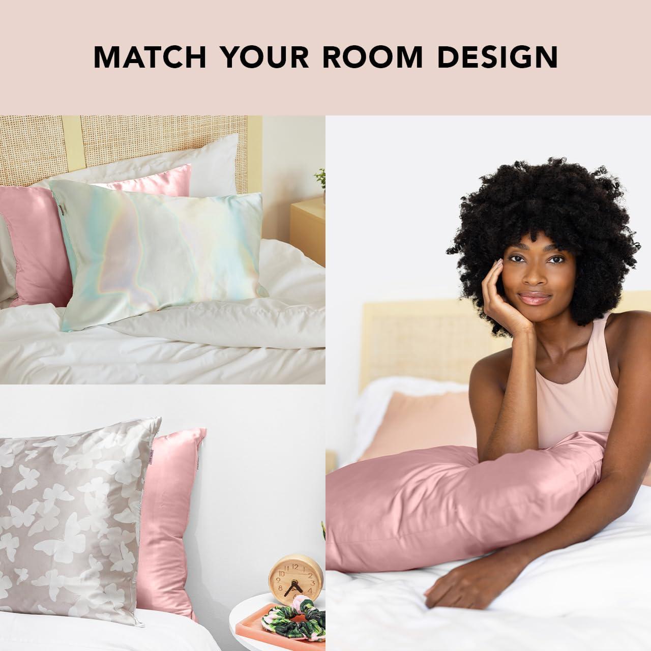 Blush Satin King Pillowcase with Zipper