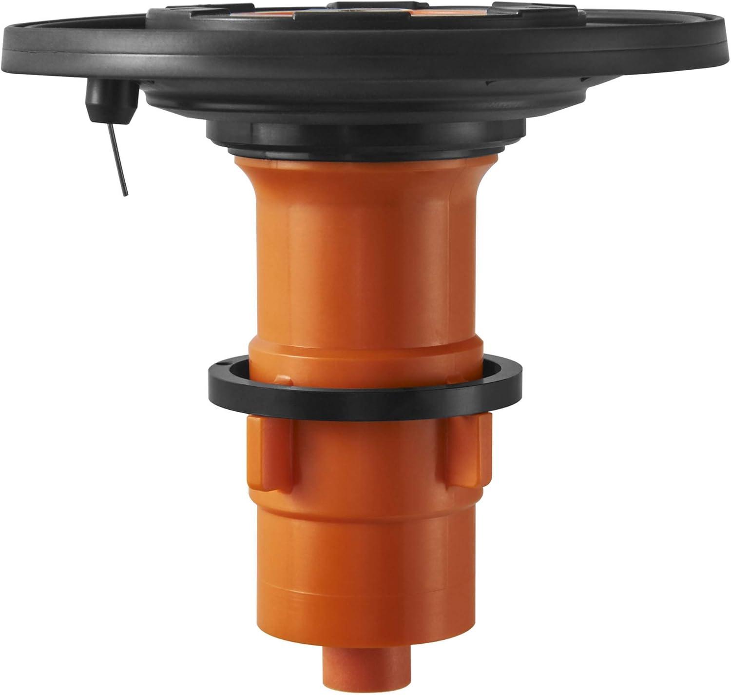 Black and Orange Plastic Diaphragm Assembly for Toilets and Urinals