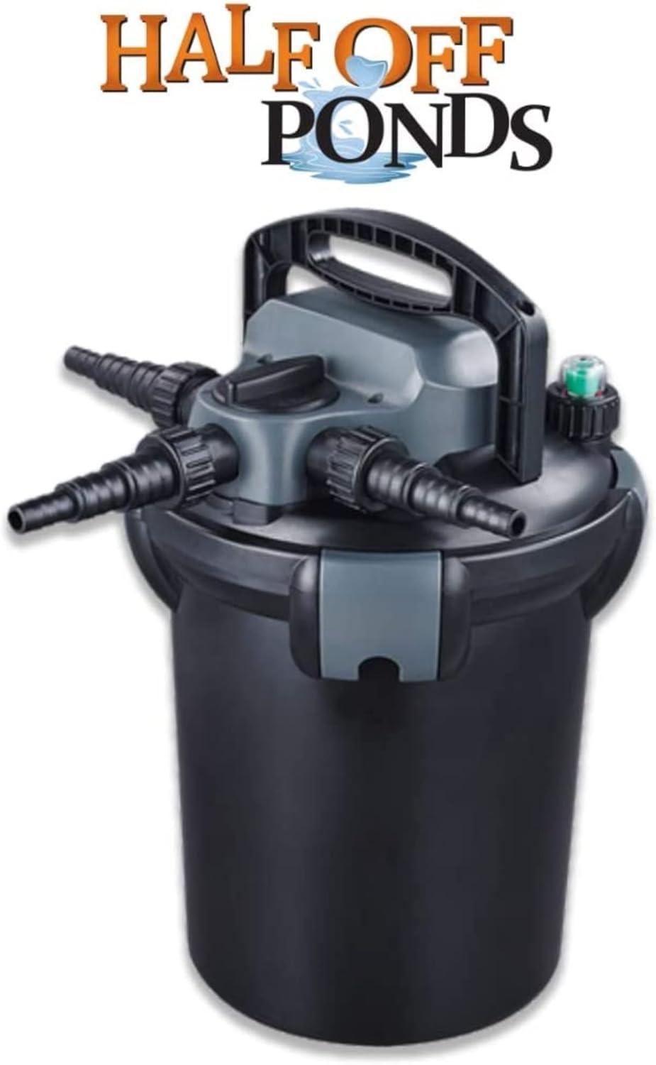 Pressure Filter with Handle 24-Watt UV for Ponds up to 3,000 Gallons - HOPBP-3000H