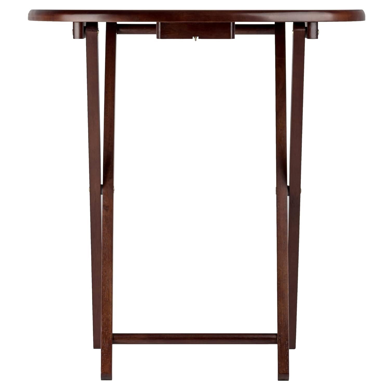 5pc Nathan Snack Table Set In Cappuccino Brown - Winsome