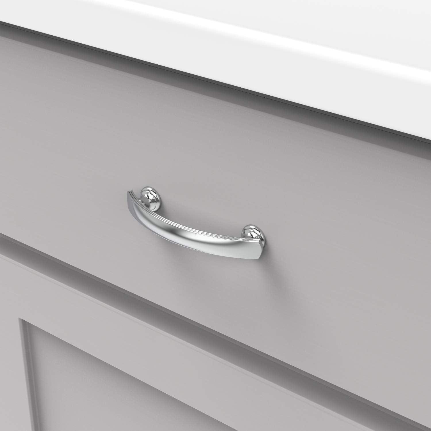 American Diner Kitchen Cabinet Handles, Solid Core Drawer Pulls for Cabinet Doors, 3"