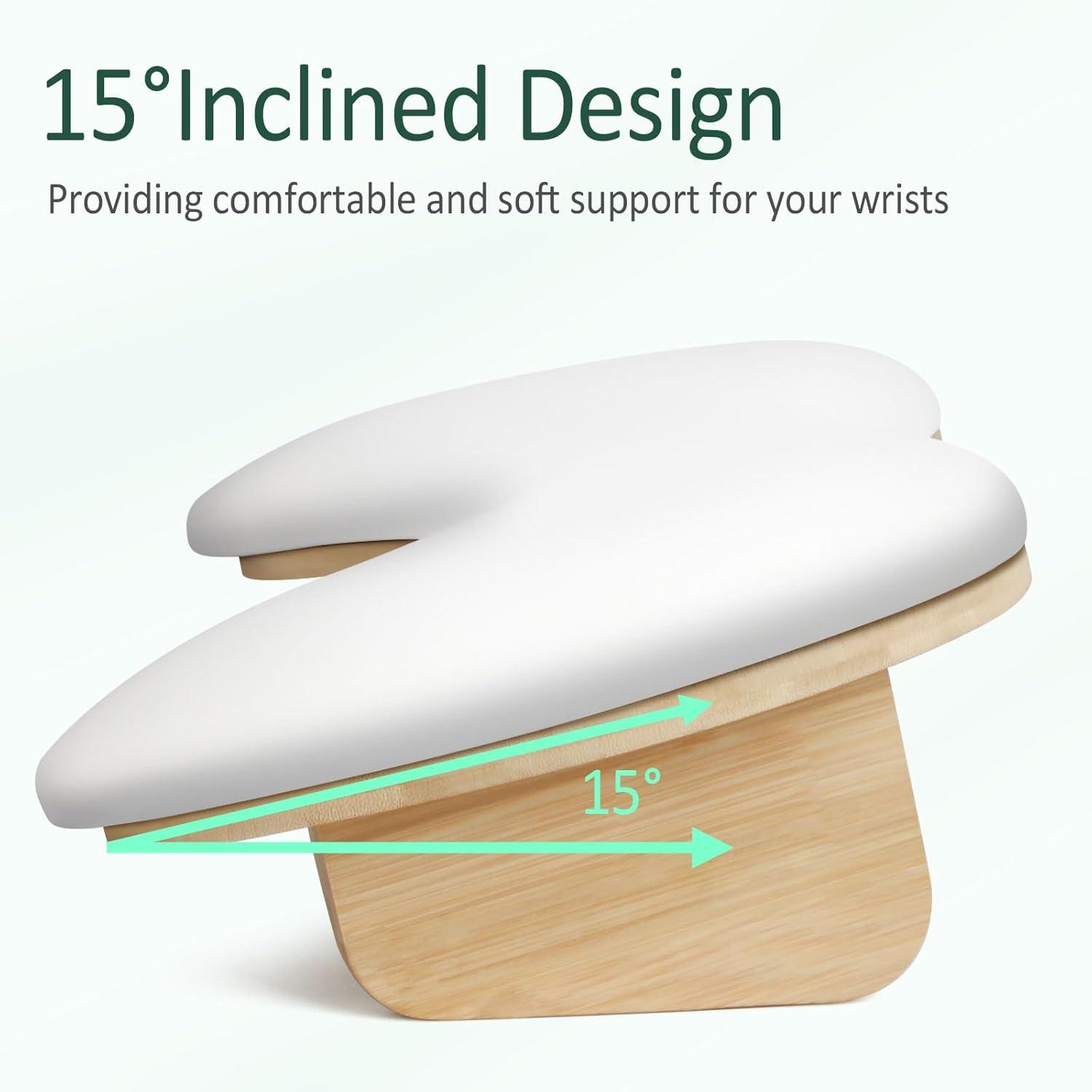 Arm Rest for Nails Tech, Nail Arm Rest Cushion with Nail Table Mat, U Shaped Nail Rest, Hand Rest for Nails Tech, Nail Rest Stand, Manicure Hand Rest with Detachable Brackets, Nail Hand Rest, White