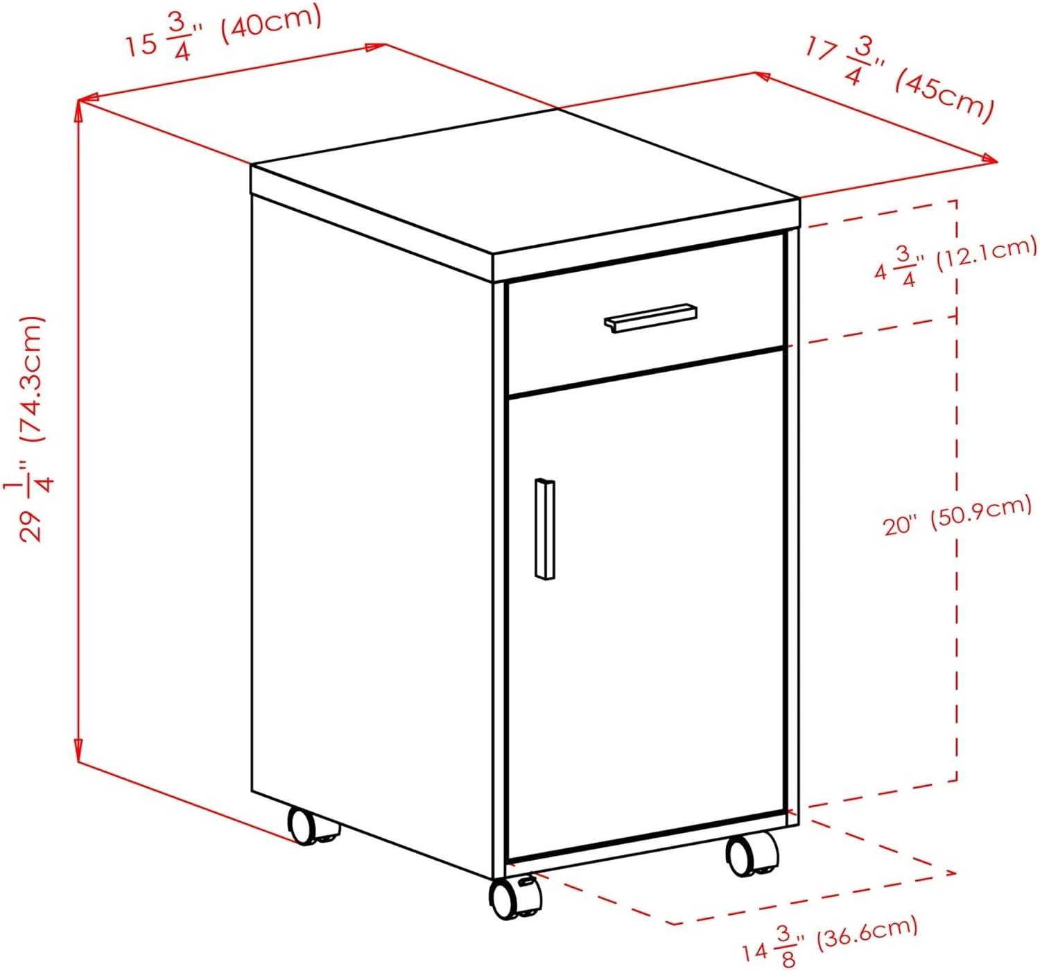 Kenner Mobile Storage Cabinet Wood - Winsome