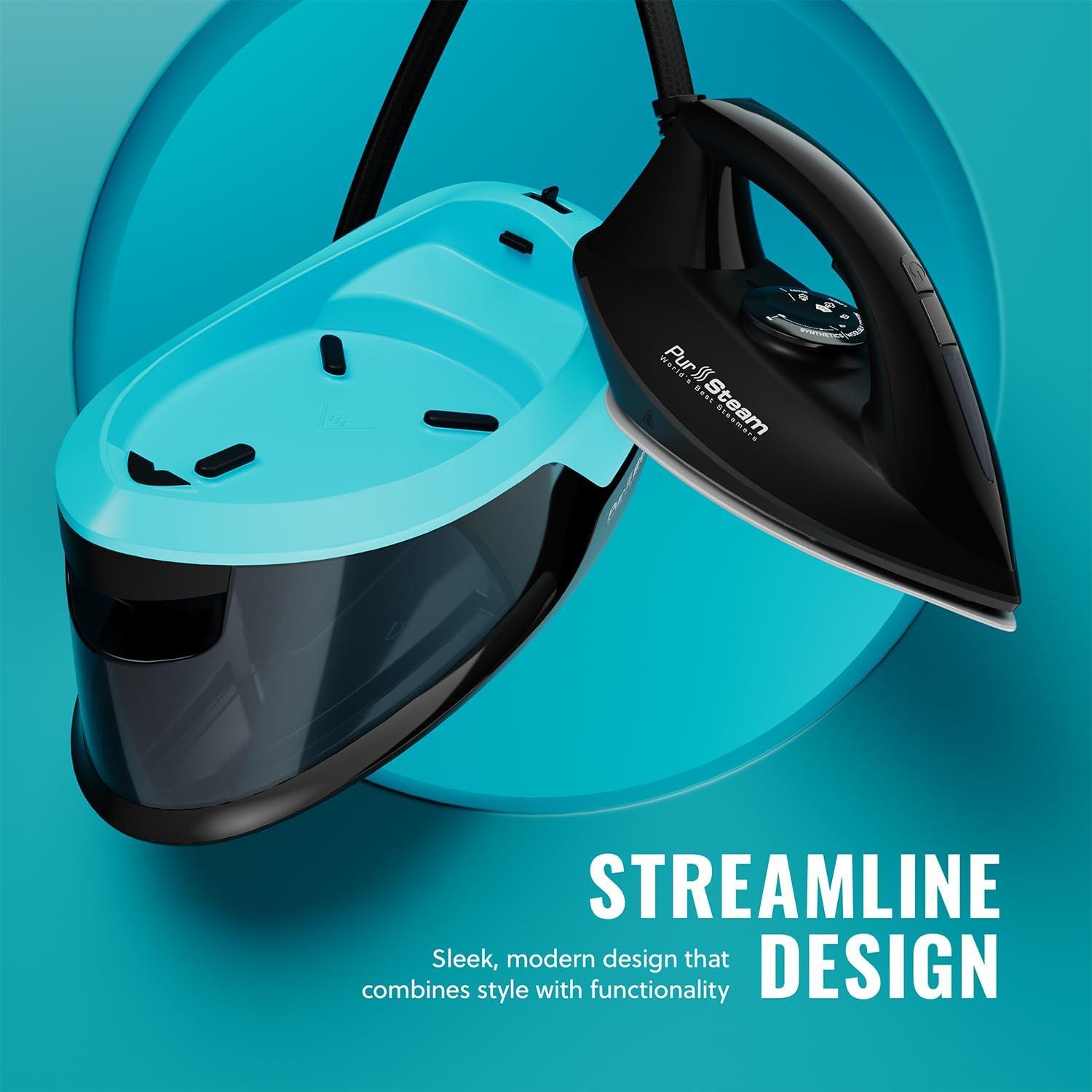 PurSteam Steam Station Max Professional Steam Iron for Clothes with Ceramic Soleplate