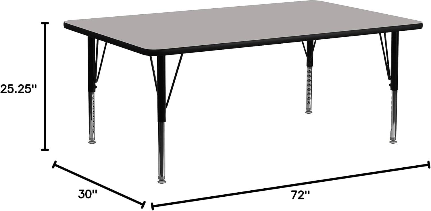 Goddard 24''W x 48''L Rectangular HP Laminate Activity Table - Adjustable Legs
