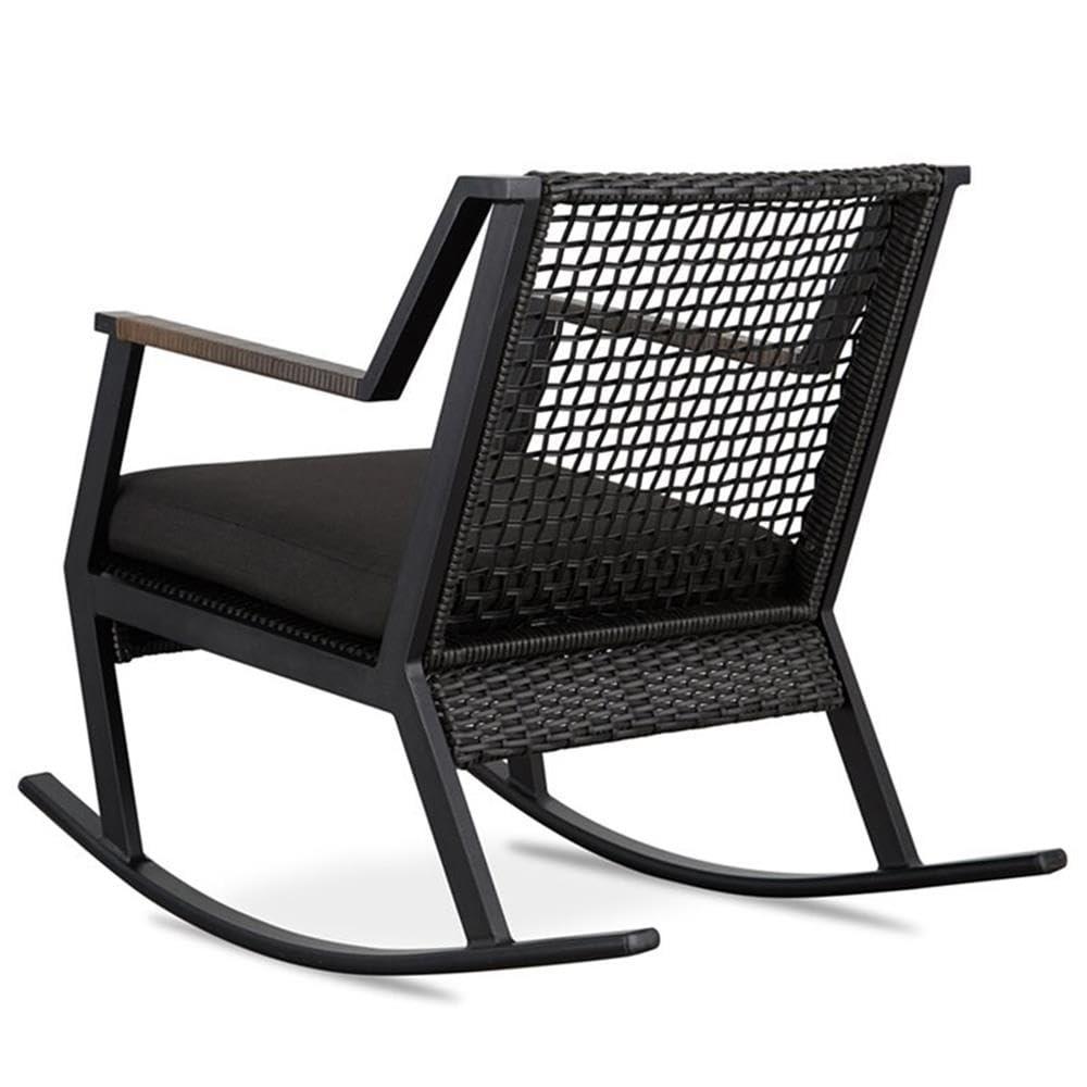 Real Flame Calvin Aluminum Patio Rocker in Black (Set of 2)