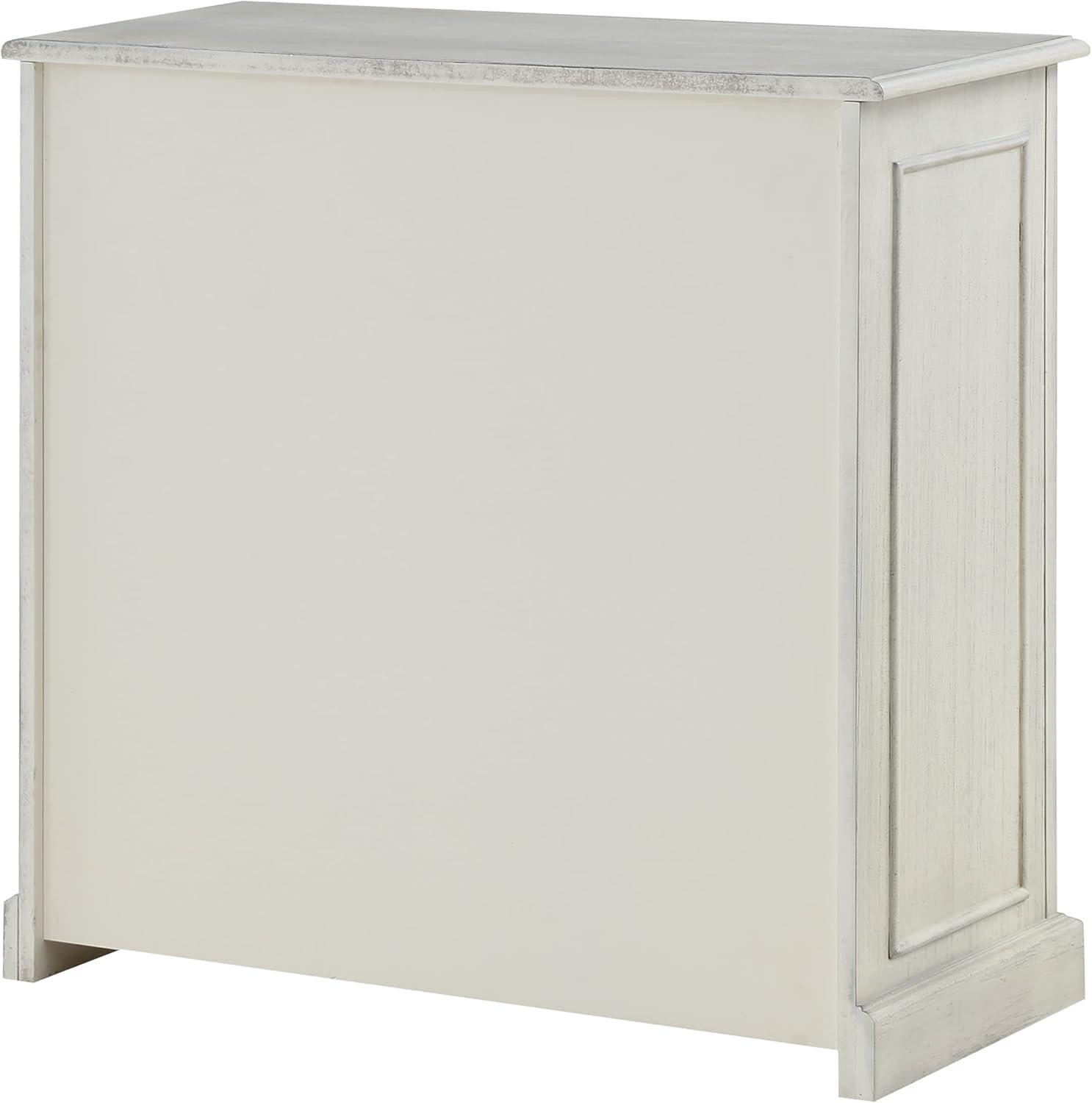 Country Meadows 2-Shelf Engineered Wood Bookcase in Antique White