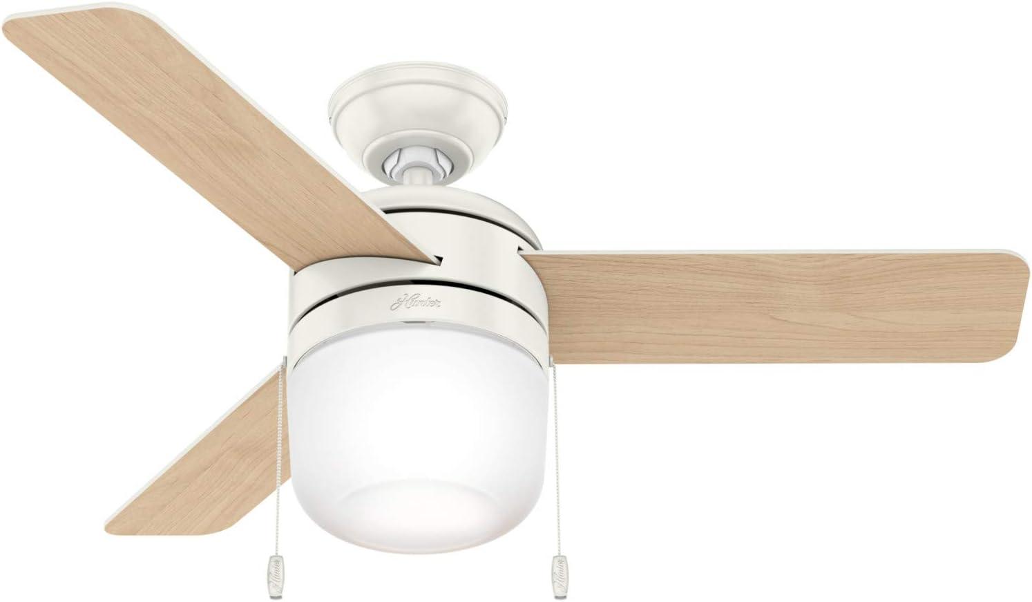 Acumen 42" Fresh White Ceiling Fan with LED Light and Reversible Blades