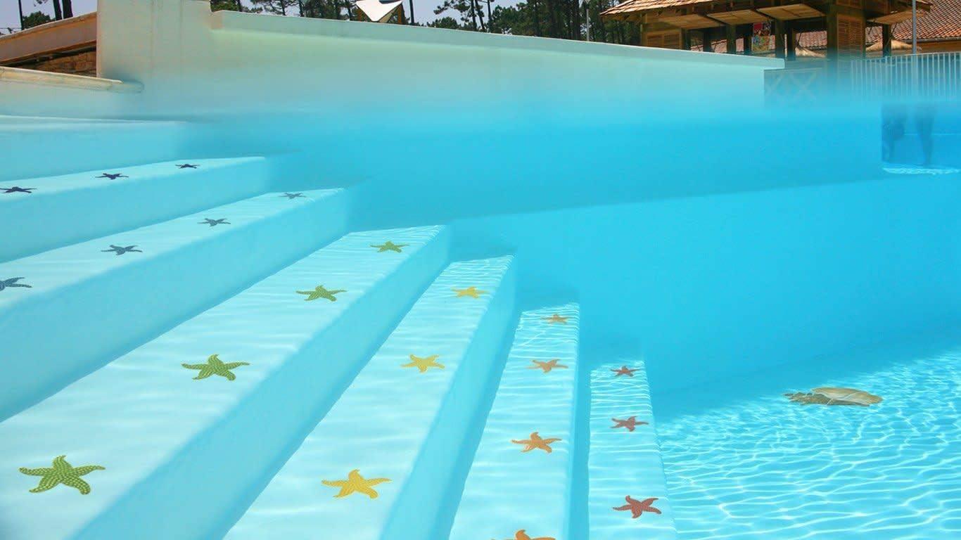 Light Blue Glazed Ceramic Starfish Mosaic Tile