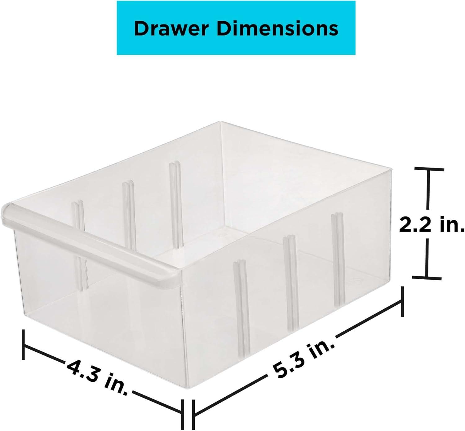 White and Clear 9-Drawer Modular Storage System