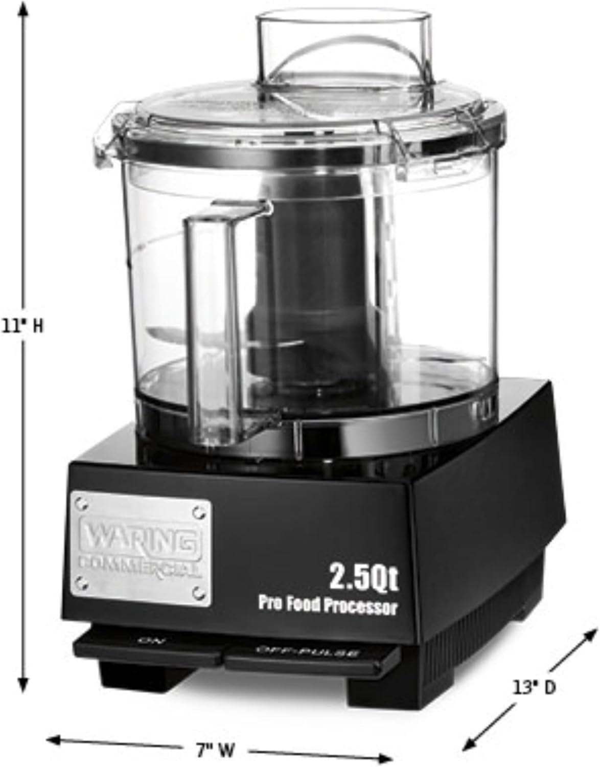 waring commercial wfp11sw liquiloc space-saving batch bowl food processor with liquilock seal system, 2-1/2-quart, clear