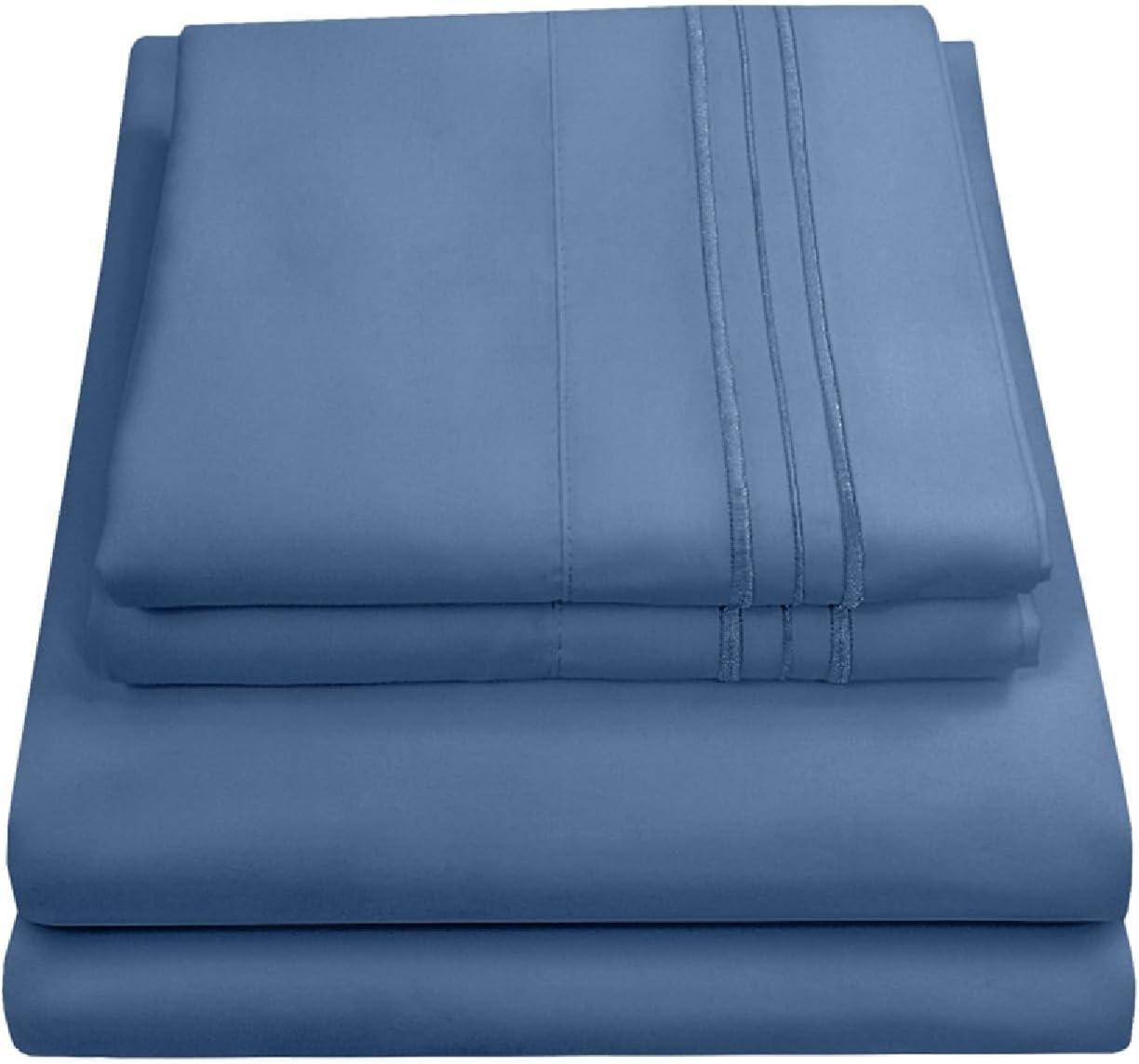 Sweet Home Collection Luxurious Classic Soft Solid 1800 Series Microfiber Sheet Set, Various Colors and Sizes