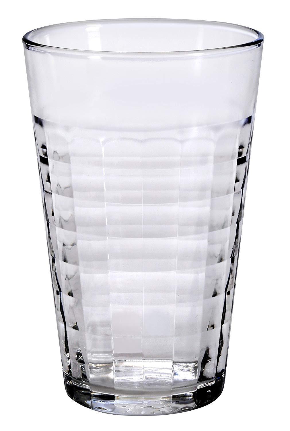 Duralex Prisme Clear Tumbler, Made in France, Set of 6, 17.625 ounce