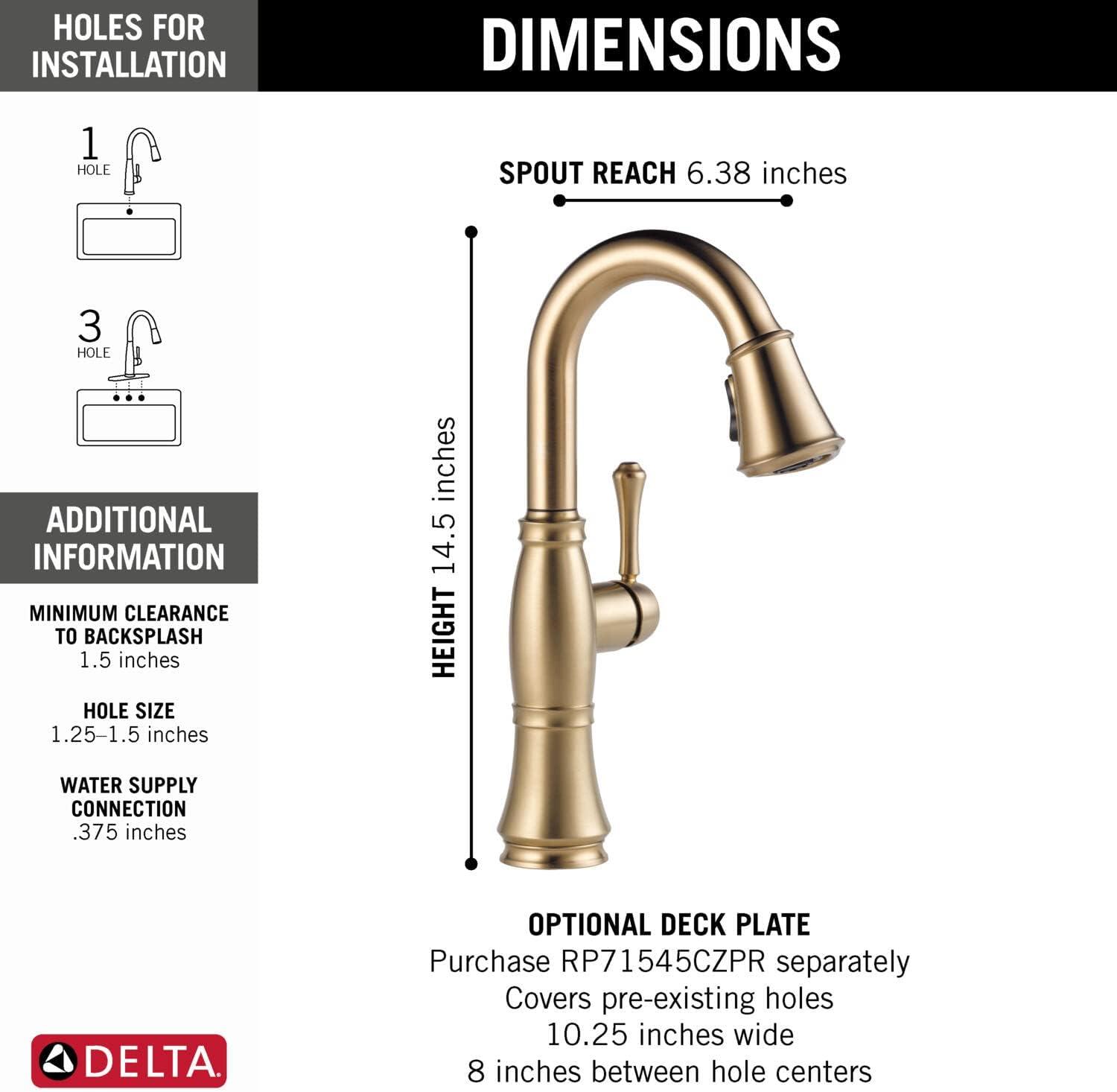 Cassidy Pull Down Bar Faucet with Side Spray