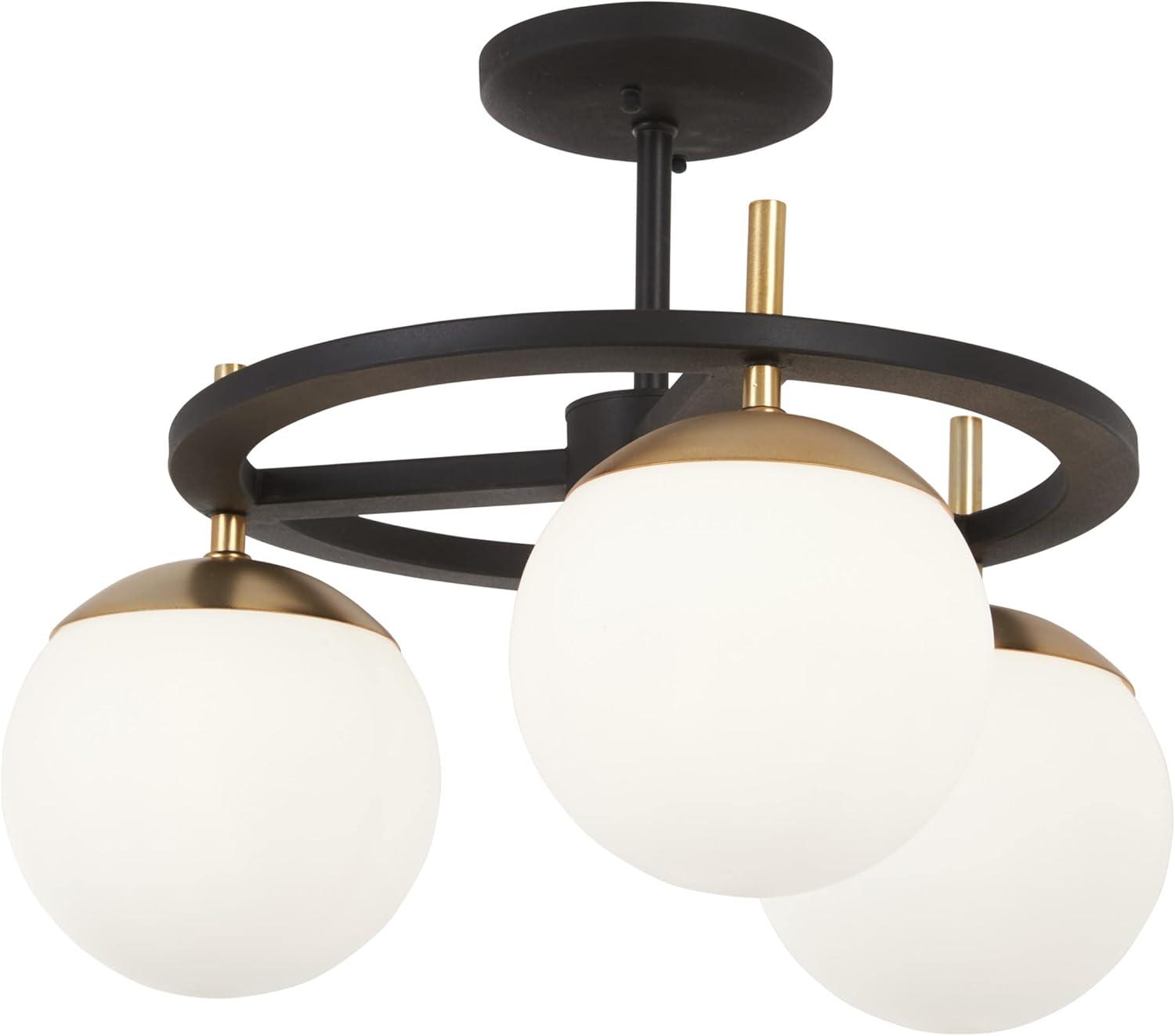 -Three Light Semi-Flush Mount-18 Inches Wide By 12.5 Inches Tall George Kovacs Lighting P1357-618