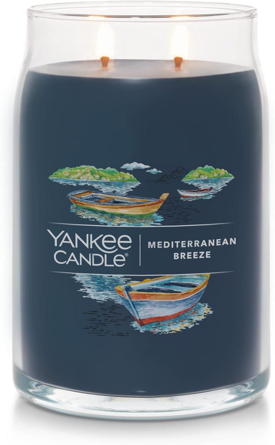 Mediterranean Breeze Blue Soy Tumbler Candle with Tin Lid