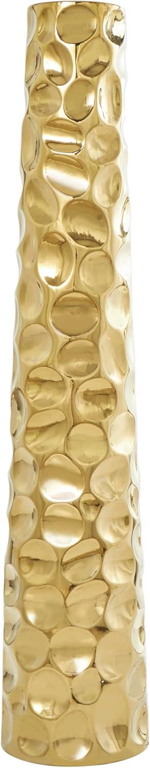 Meltham Ceramic Cone Decorative Vase with Concaved Bubble Texture