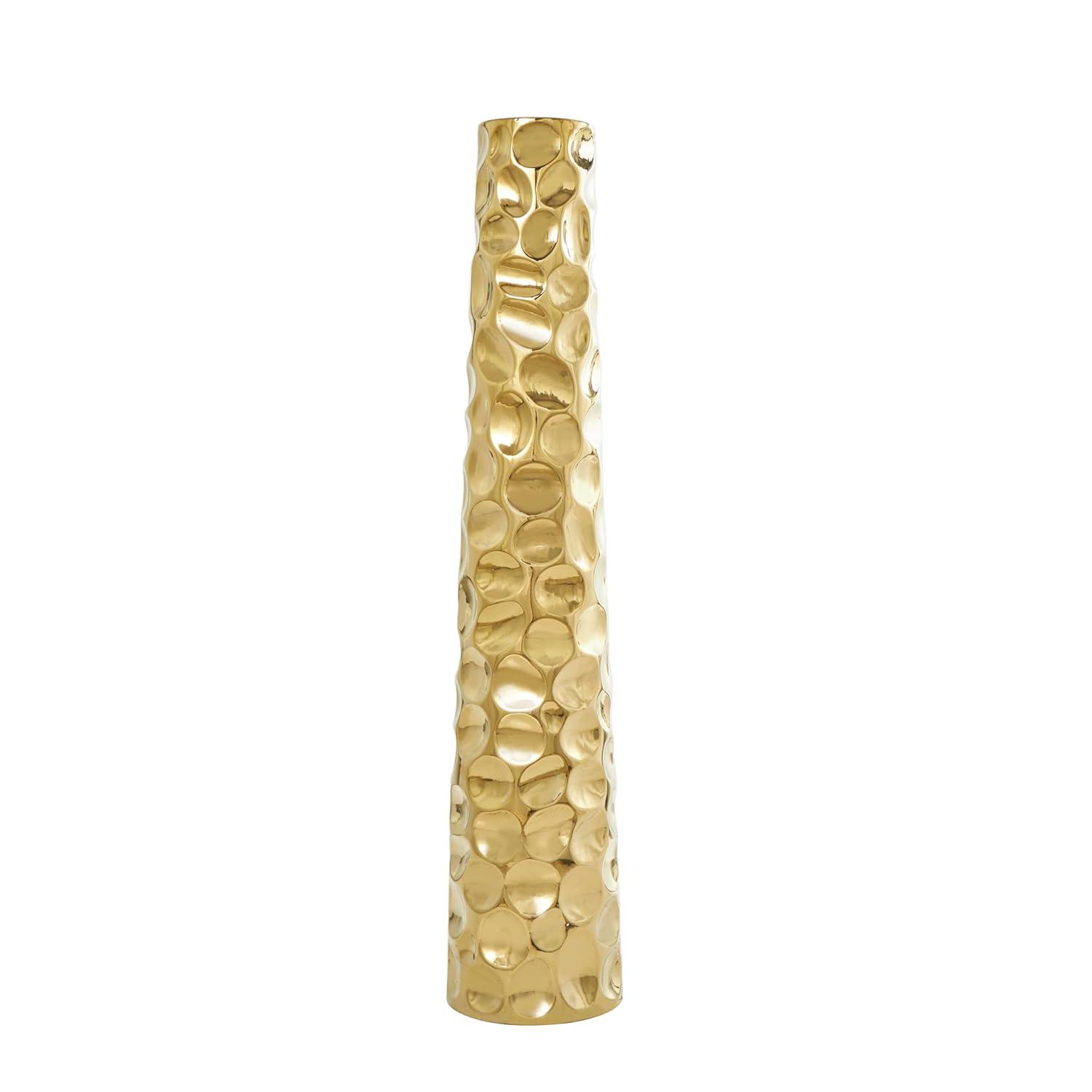 Meltham Ceramic Cone Decorative Vase with Concaved Bubble Texture