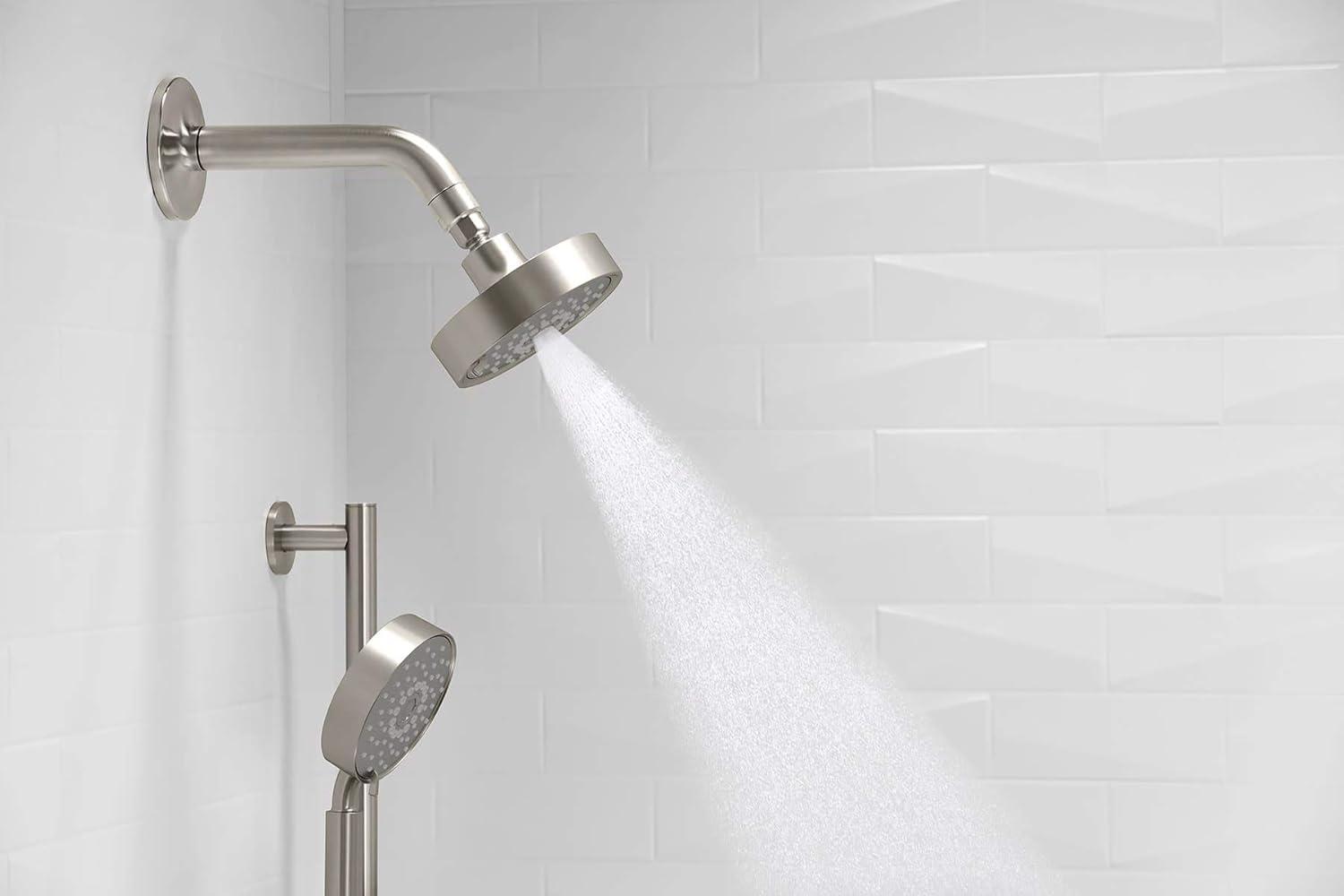 Kohler Purist 2.5 Gpm Multifunction Wall Mount Showerhead, Three Spray Settings, 5.5" High Pressure Spray Head