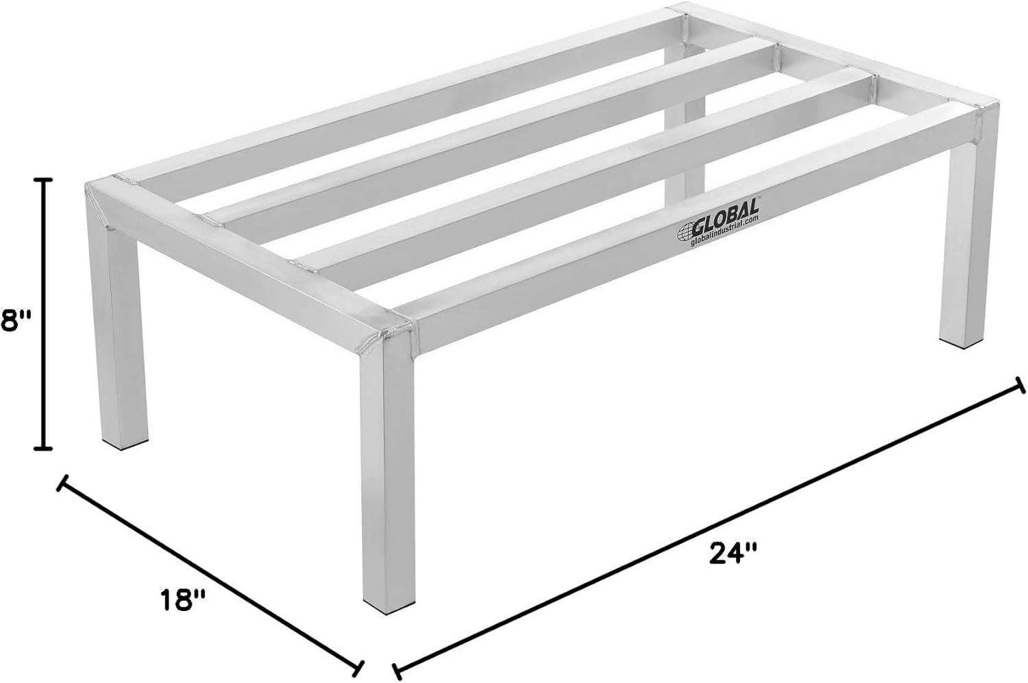 Industrial Aluminum Rectangular Dunnage Rack for Kitchen and Garage