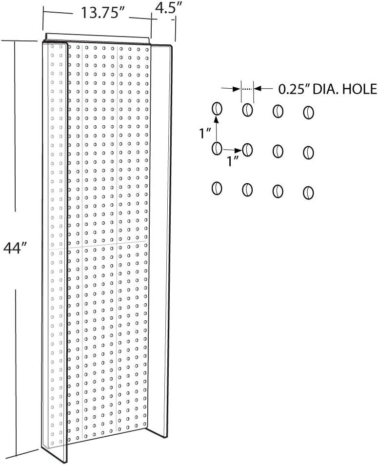 Azar Displays 13.5"W x 44"H Pegboard Powerwing Display