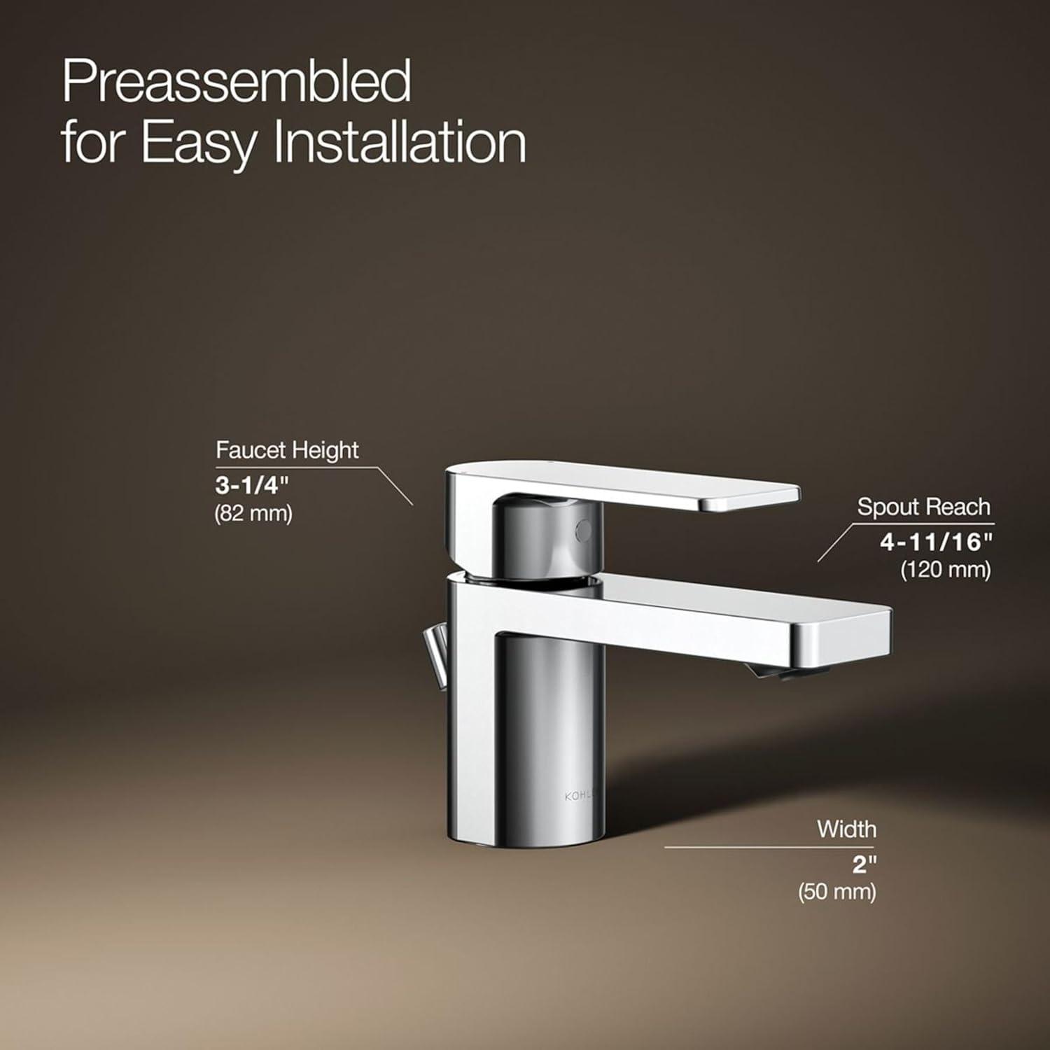 Parallel Single Hole Bathroom Faucet