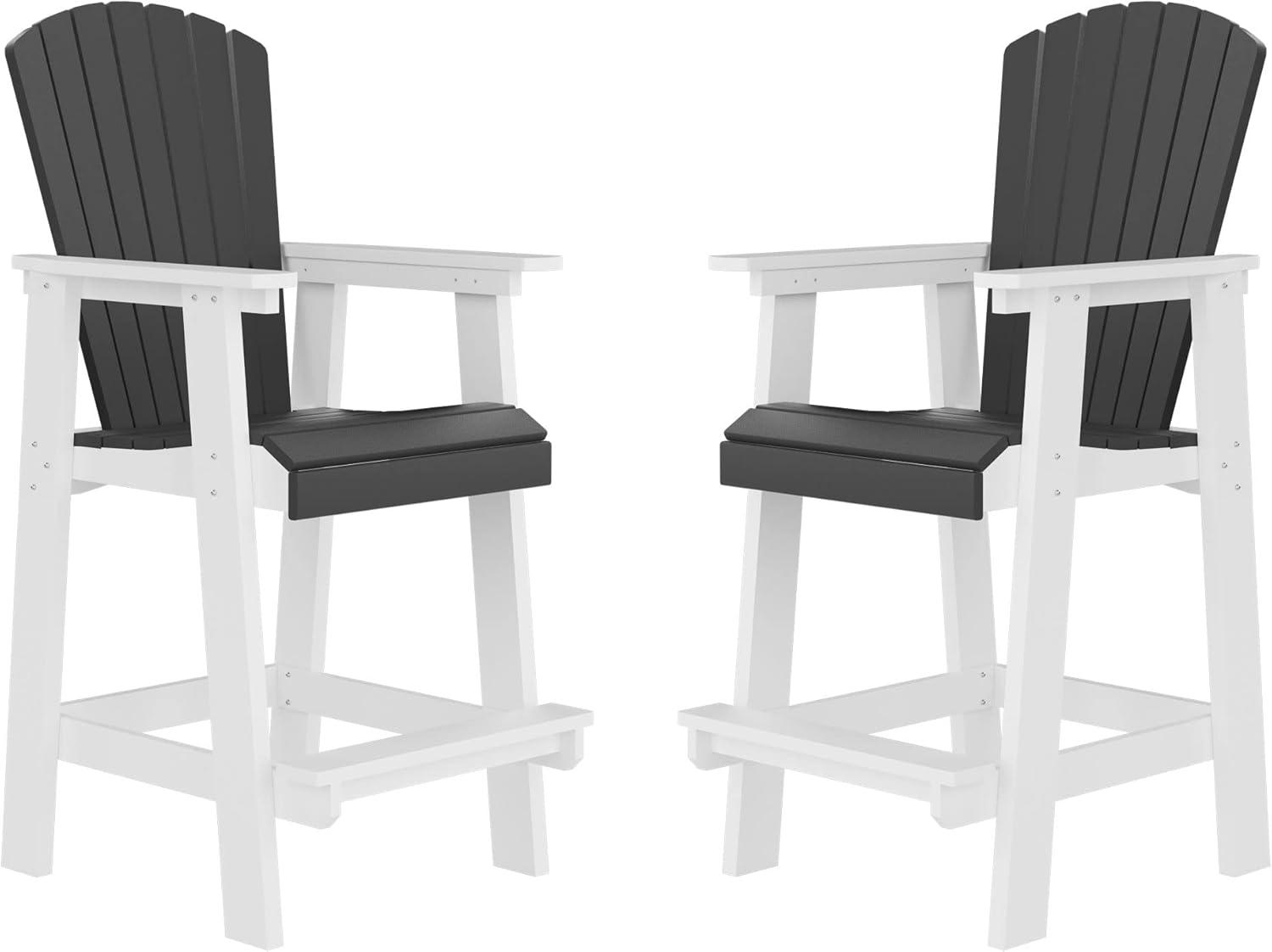 Ceballos Patio Bar Table Set High Top Outdoor Table And Chairs Set Of 5 Bar Table & Stools Set With Tall Adirondack Chairs Set For 4