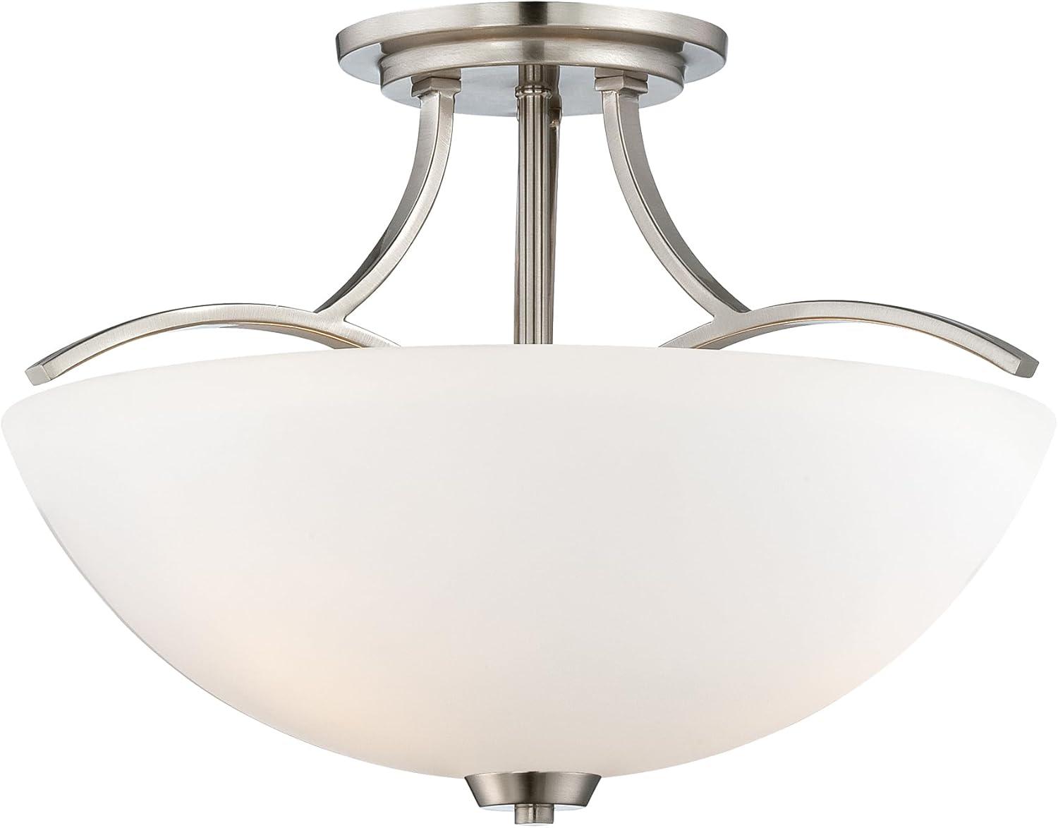 Minka Lavery - Overland Park - 3 Light Semi-Flush Mount in Transitional Style -