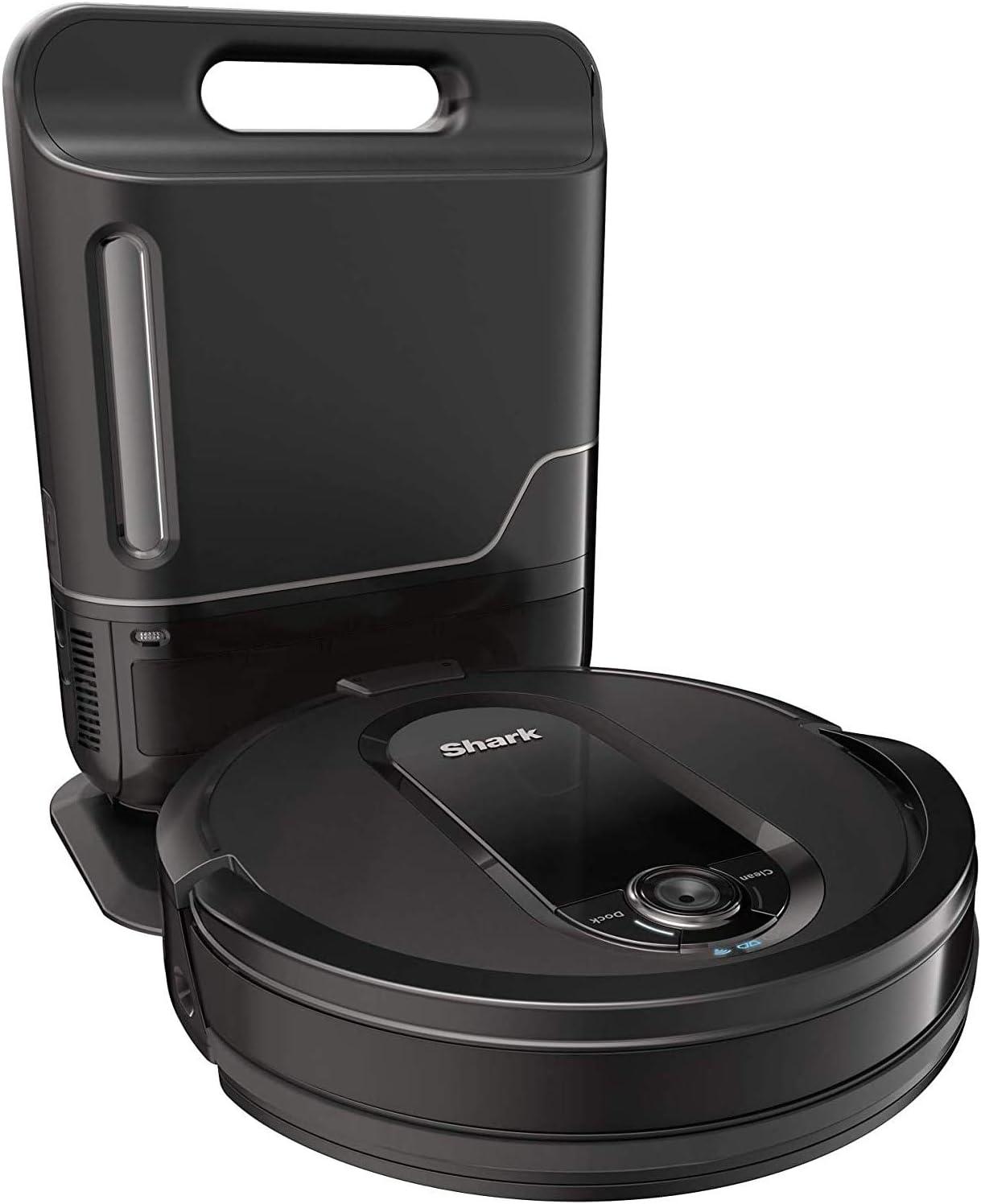 Black Cordless Robot Vacuum with Self-Empty Base