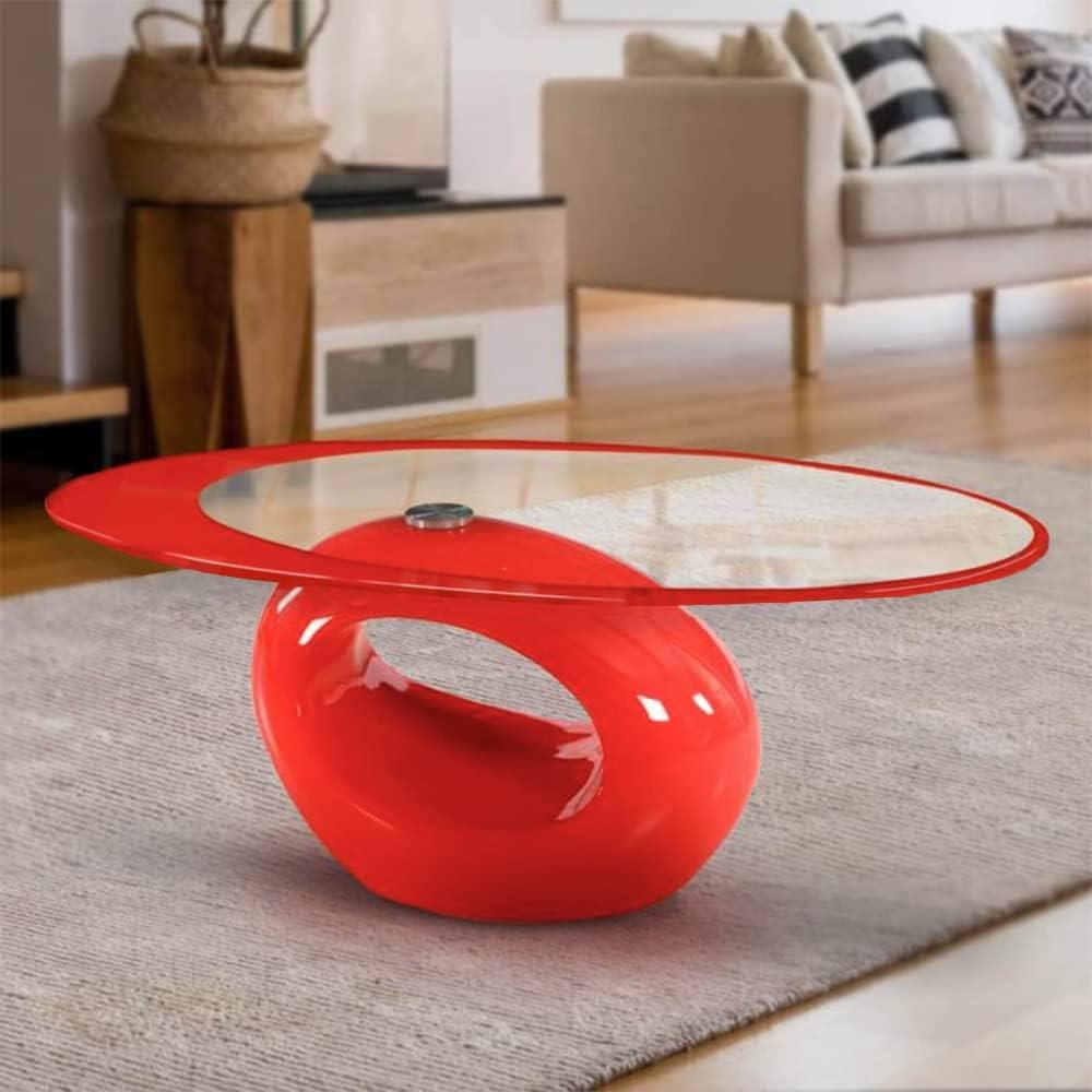 Orren Ellis Glass Top Coffee Table