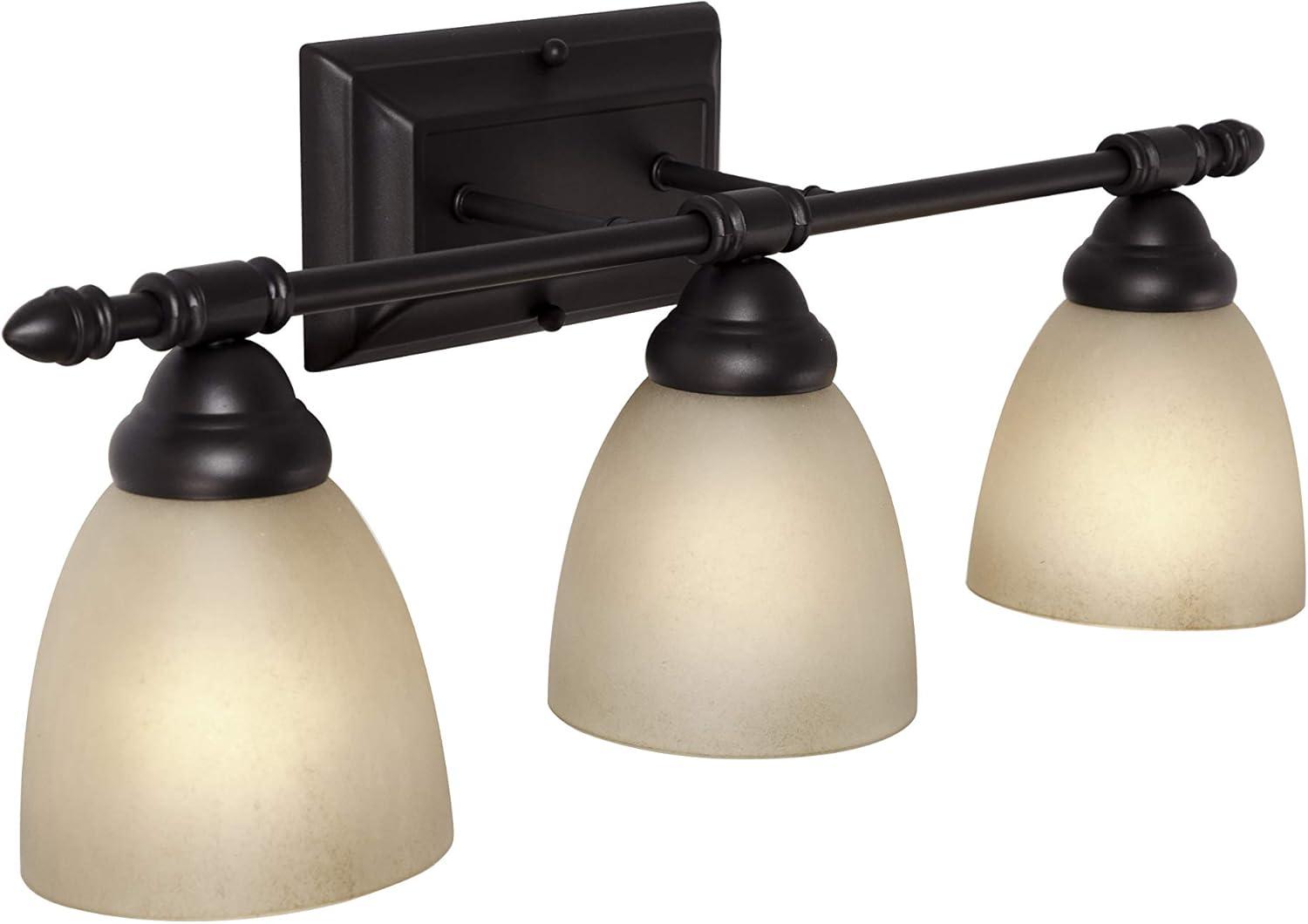 Oil Rubbed Bronze Three Light Down Lighting 23.75in Wide Bathroom Fixture