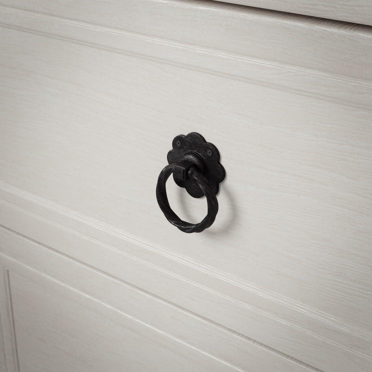 Cabinet or Drawer or Door Wrought Iron Ring Pull