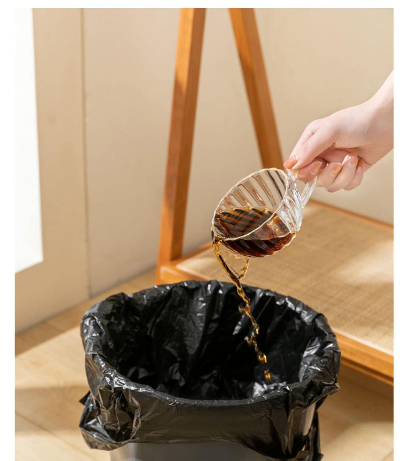 Small Trash Bags,5 Rolls 46x60 Cm 100 PCS 4 Gallon Garbage Bags, For Kitchen Bathroom Bedroom Office Use