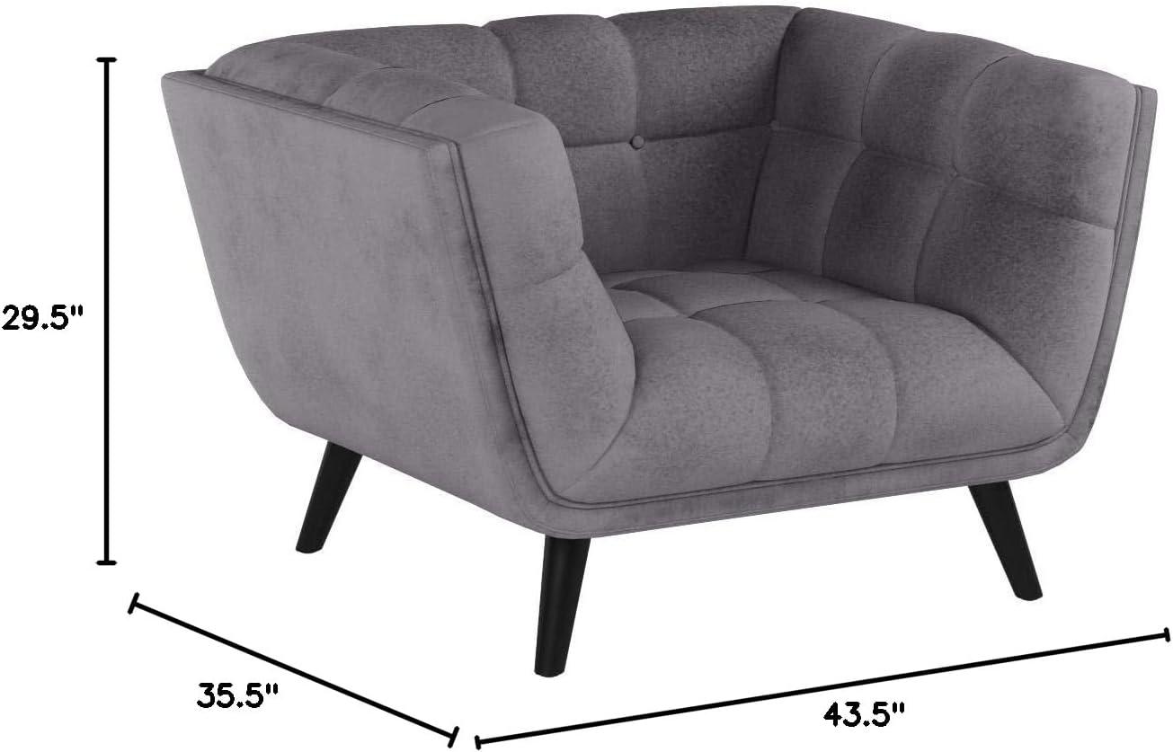 Modway Bestow Performance Velvet Armchair in Gray