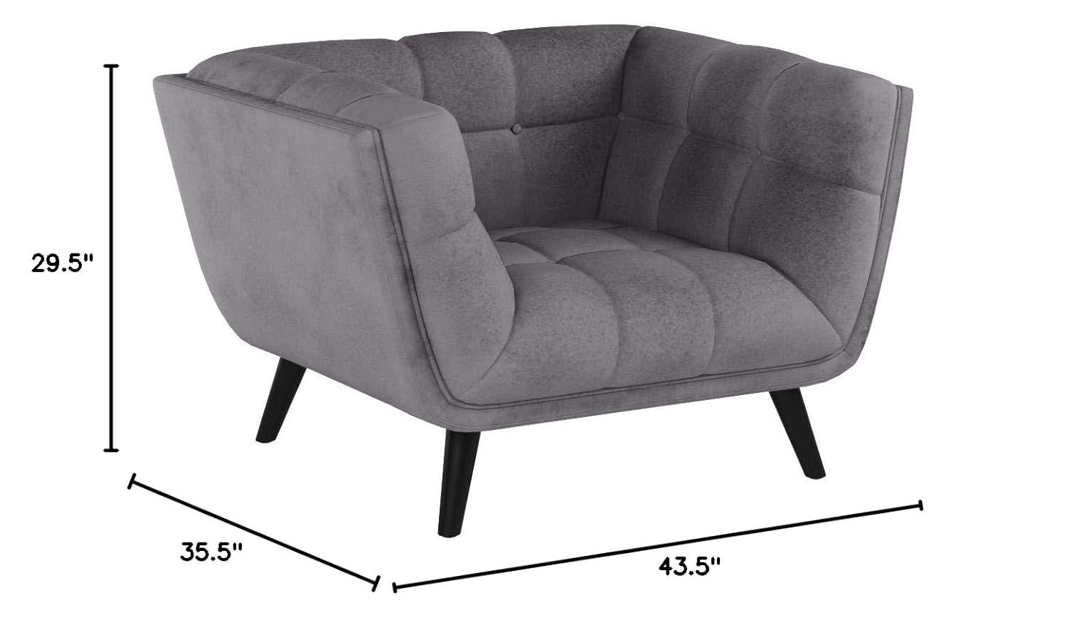 Modway Bestow Performance Velvet Armchair in Gray