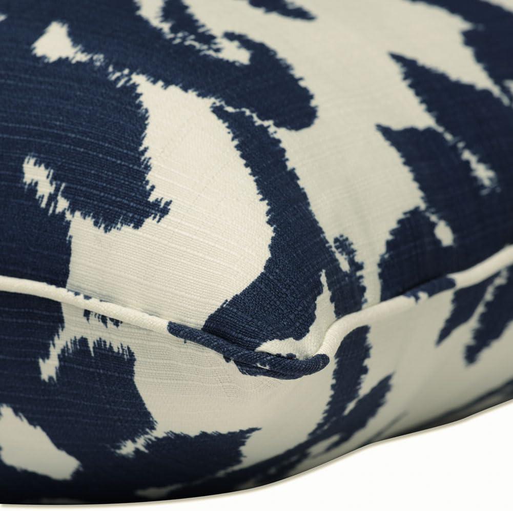 Pillow Perfect Essence Onyx Damask Indoor/Outdoor Reversible Throw Pillow (Set of 2)
