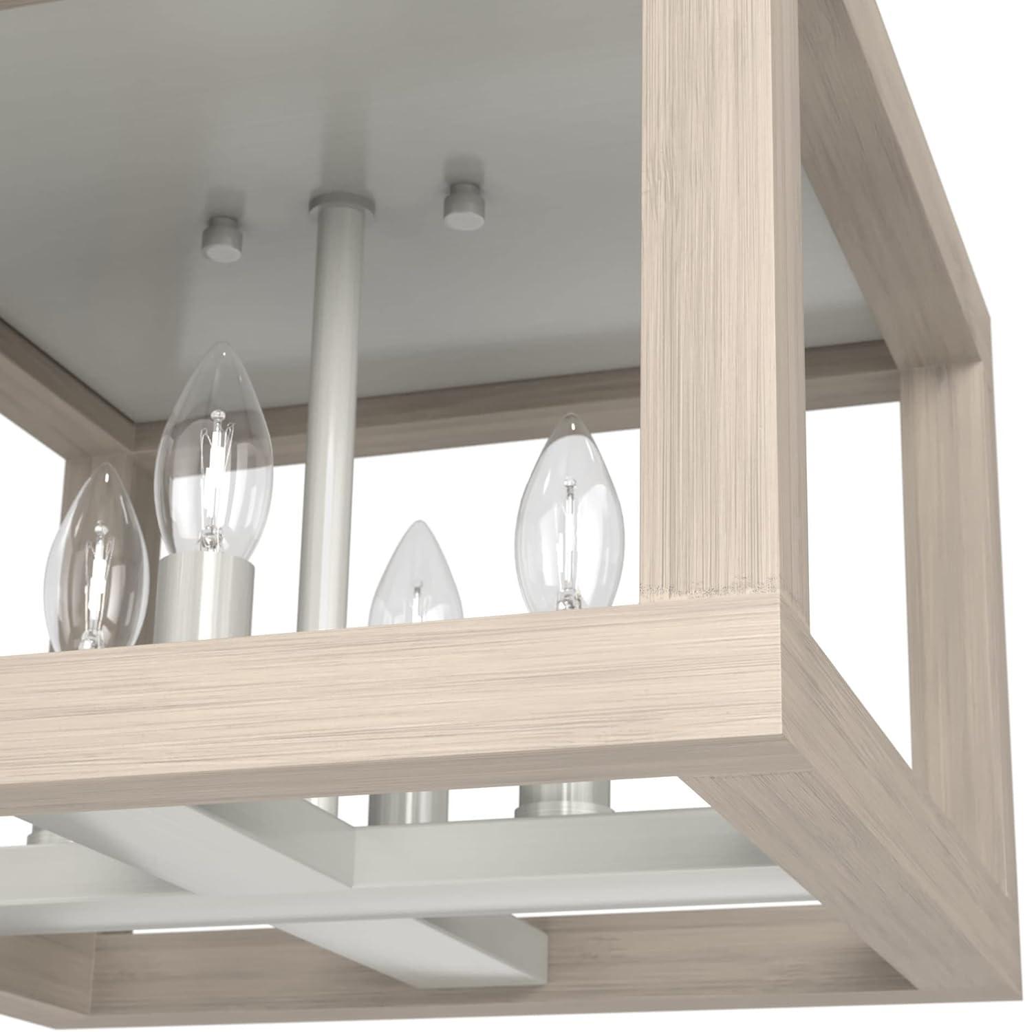 Squire Manor 4 - Light 12'' Lantern Square / Rectangle Flush Mount