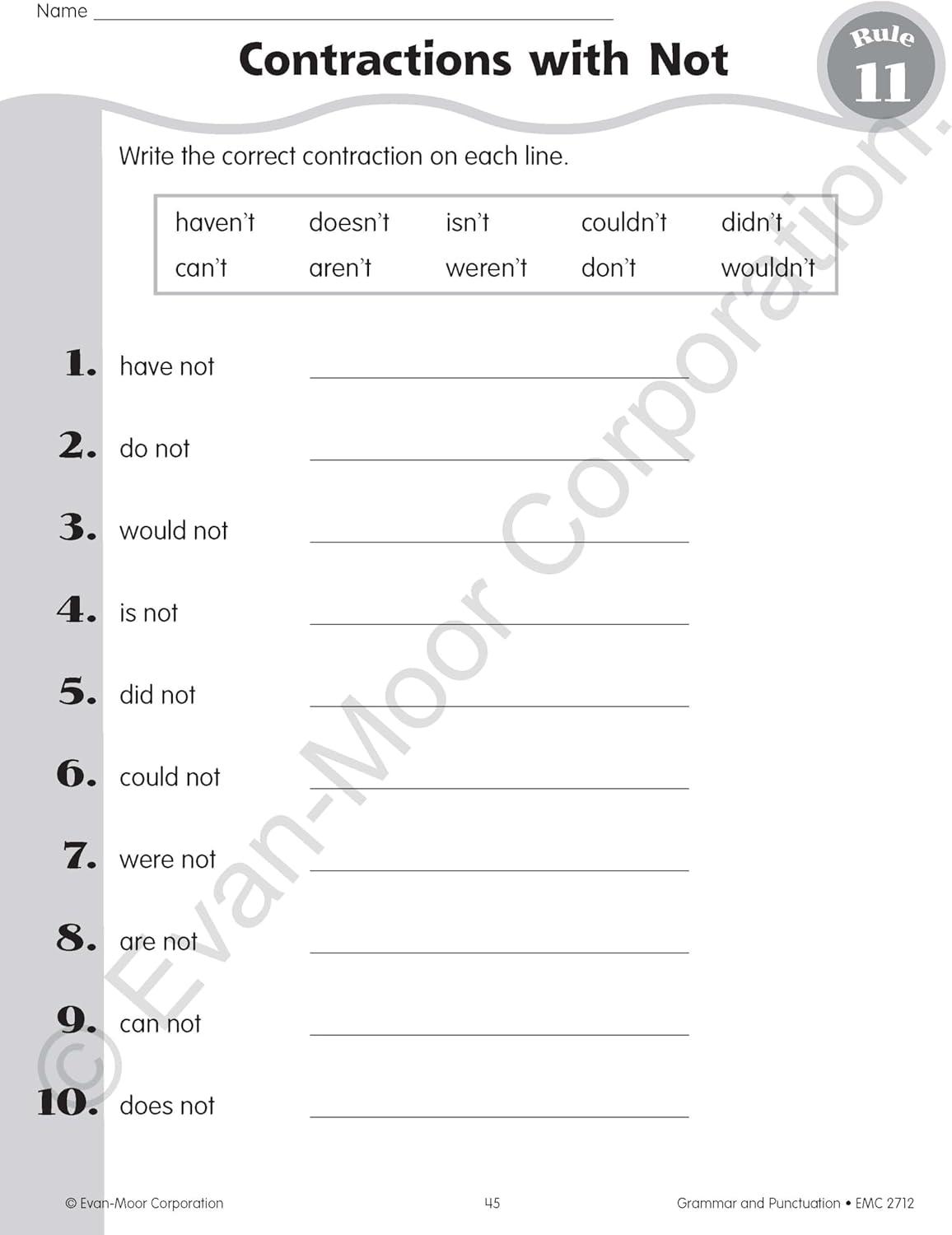 Grammar & Punctuation, Grade 2 Teacher Resource - by Evan-Moor Educational Publishers (Paperback)