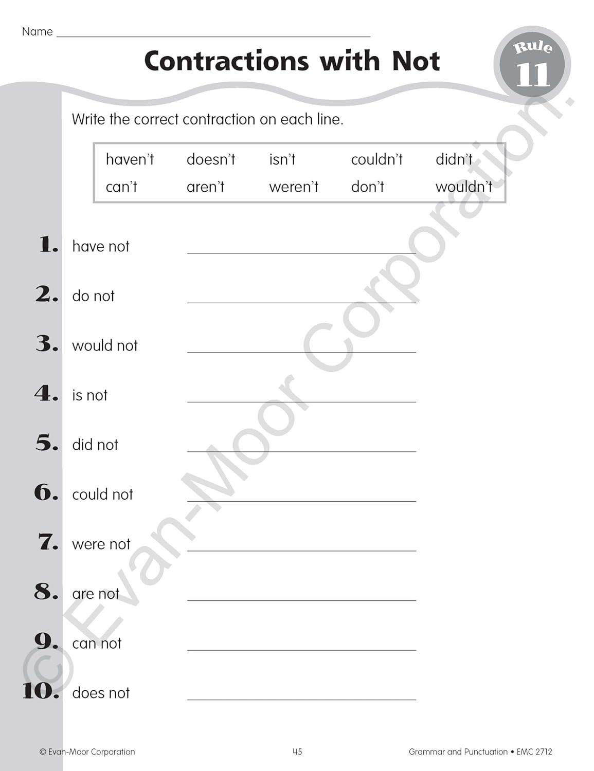 Grammar & Punctuation, Grade 2 Teacher Resource - by Evan-Moor Educational Publishers (Paperback)