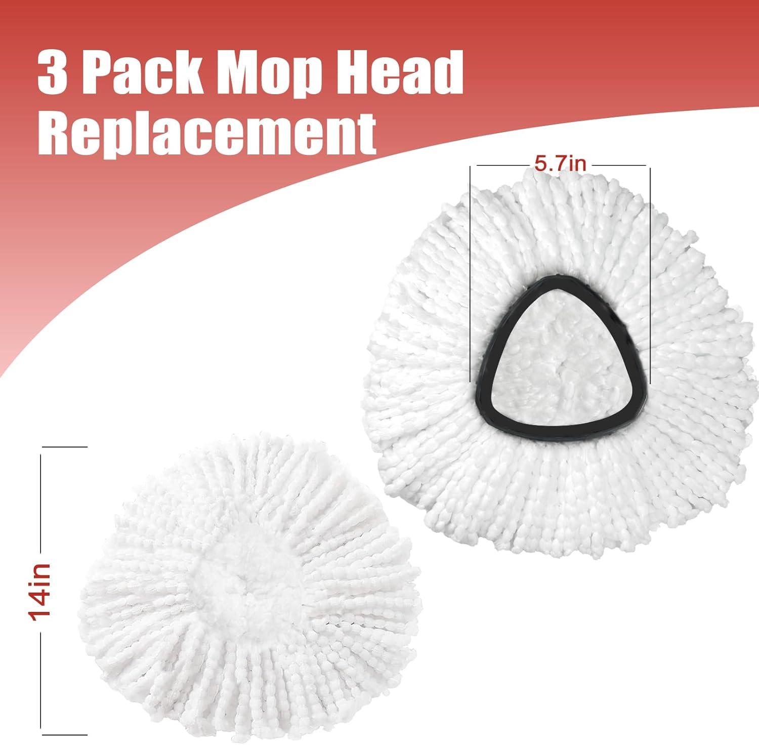 3 Pack Spin Mop Refill - Replacement Head Compatible with O cedar, Microfiber Spin Mop Refills,clean the floor. Easy Floor Cleaning Mop Head Replacement - Bonison