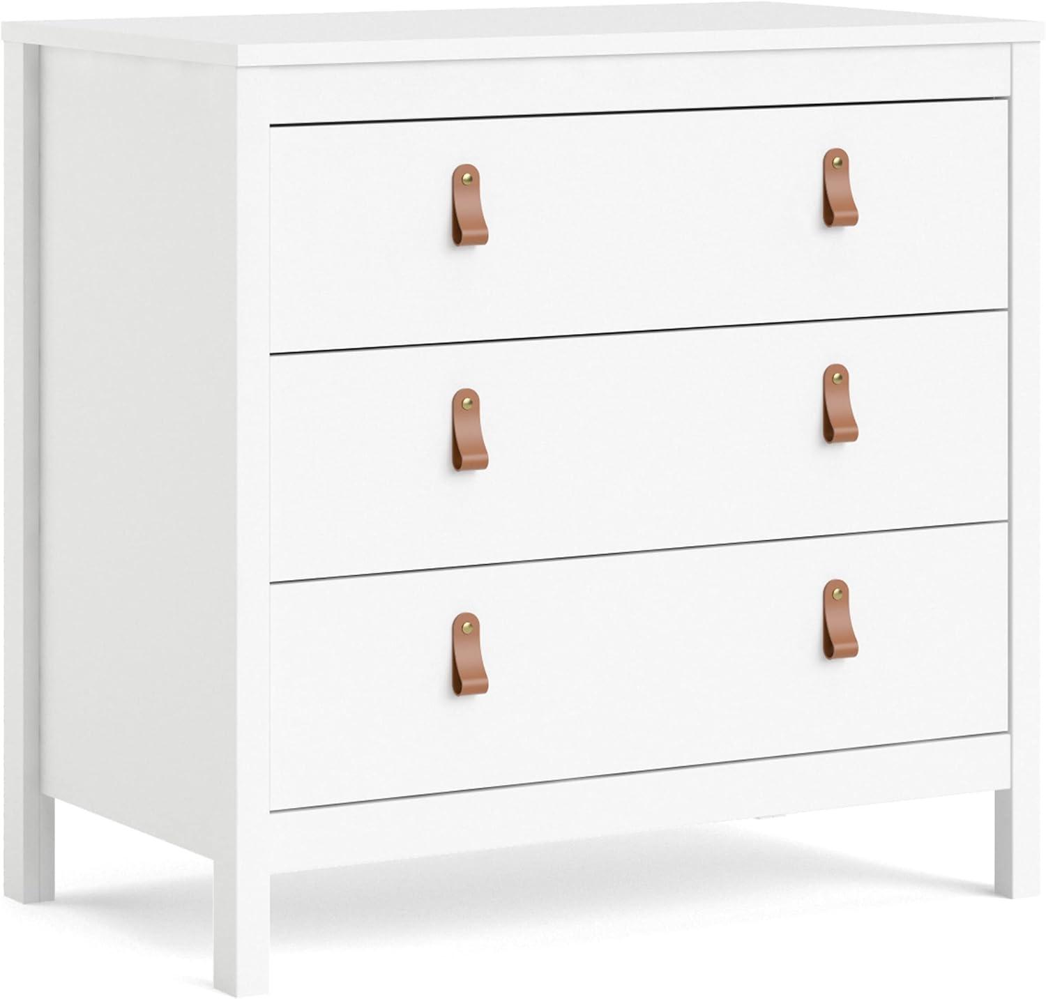 Madrid 3 Drawer Chest, White