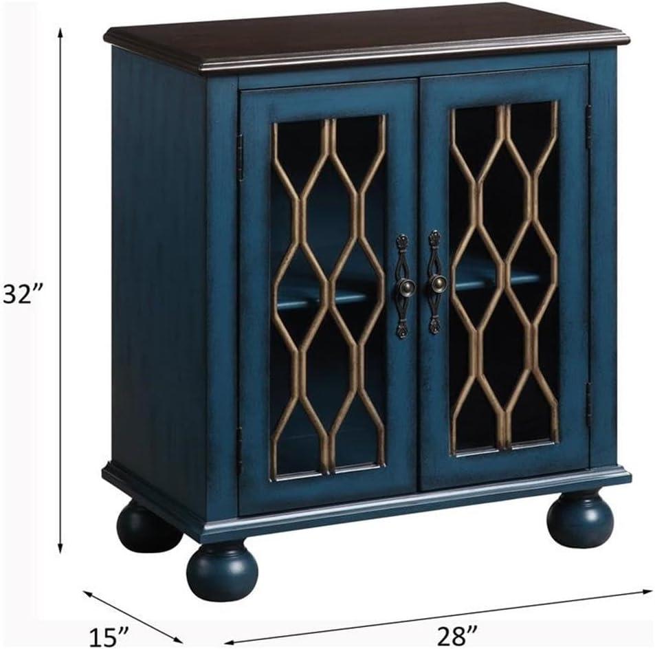 AC00195 - Console Table, Antique Blue Finish - Lassie