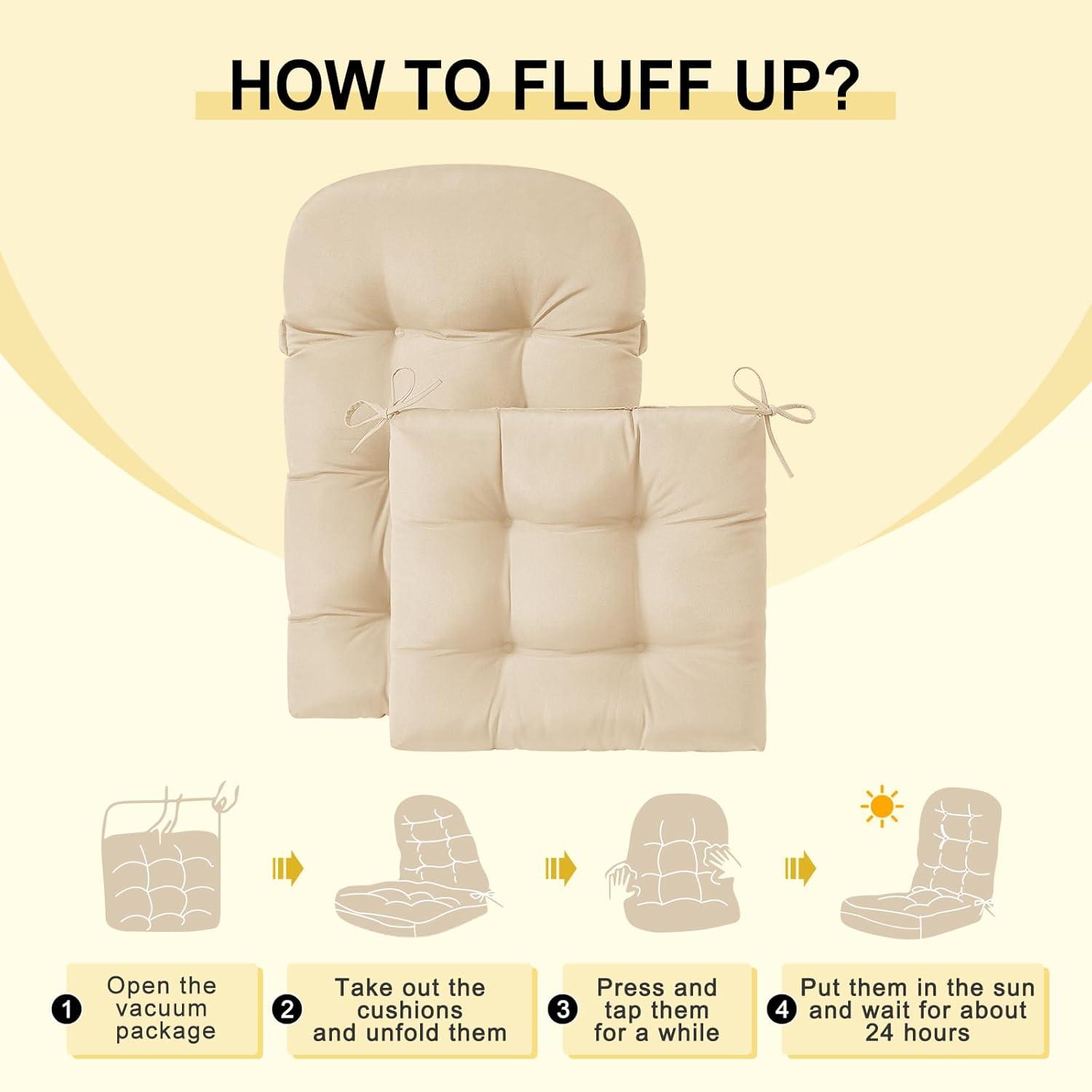 Crestlive Products Adirondack Style Patio Outdoor Chair Cushion for Adirondack Chair or Lounge Rocking Chair - See picture 2-Piece Set, Navy Blue