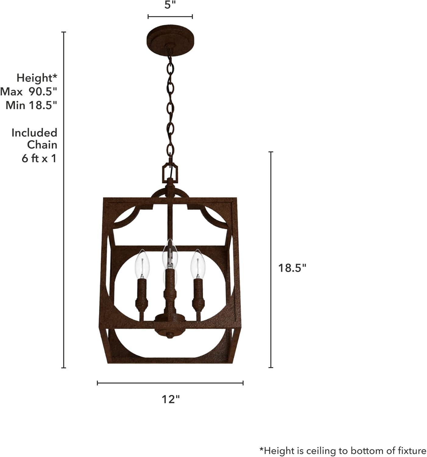 Highland Hill 4 - Light Lantern Square / Rectangle Chandelier