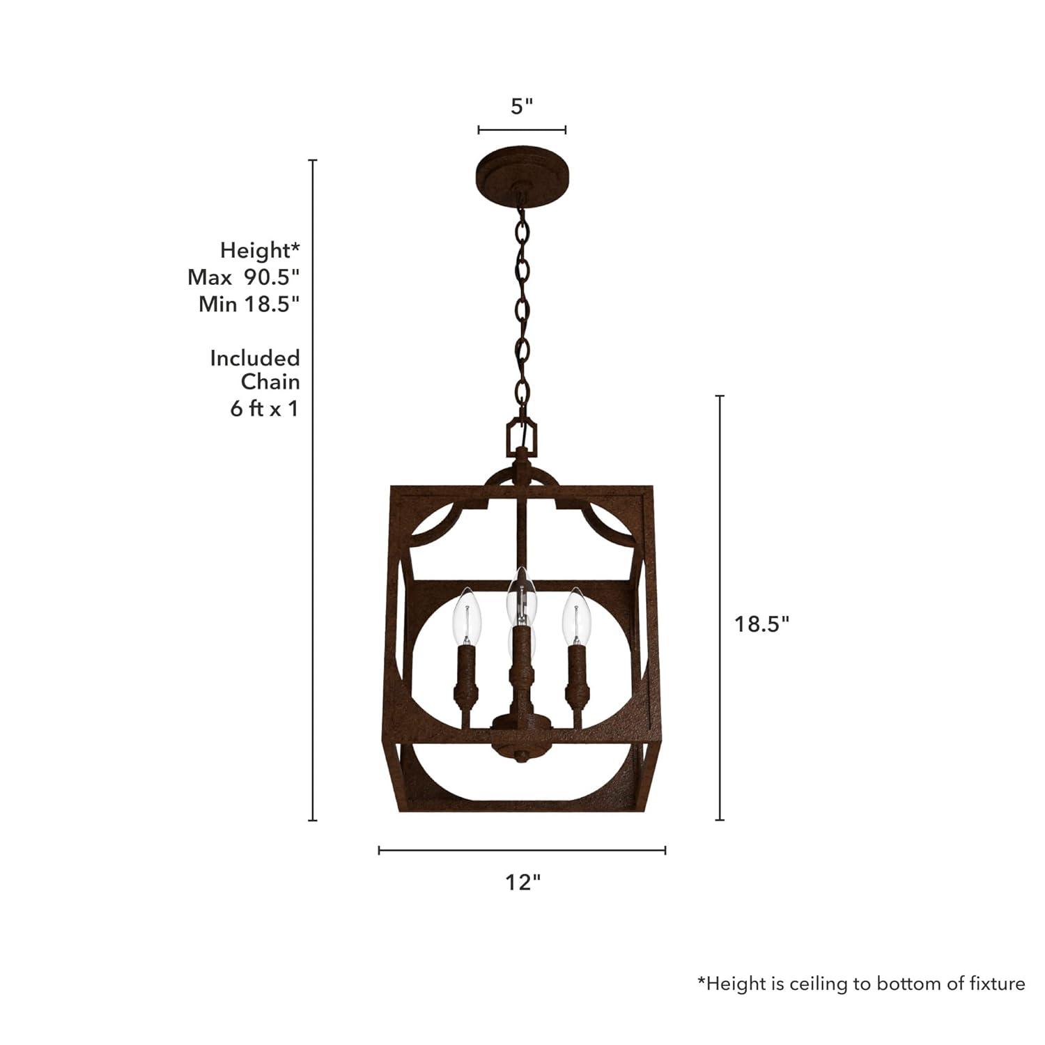 Highland Hill 4 - Light Lantern Square / Rectangle Chandelier