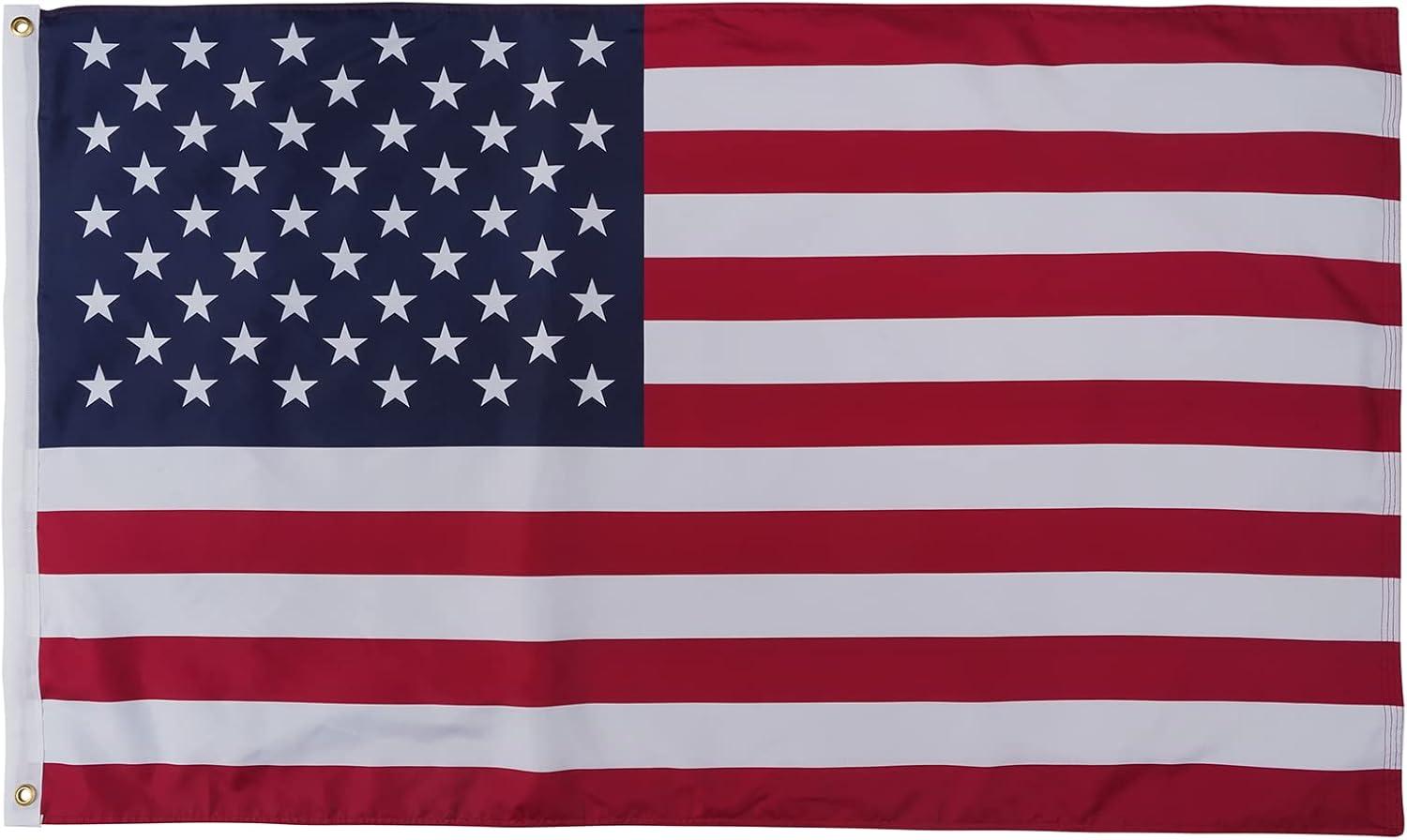 American Flags for Outside | American Flag | 3x5 American Flag -Heavy Duty Nylon Flags For Outside 3x5 Outdoor Flag with Embroidered Stars and Sewn Stripes 3x5 US Flag for High Wind