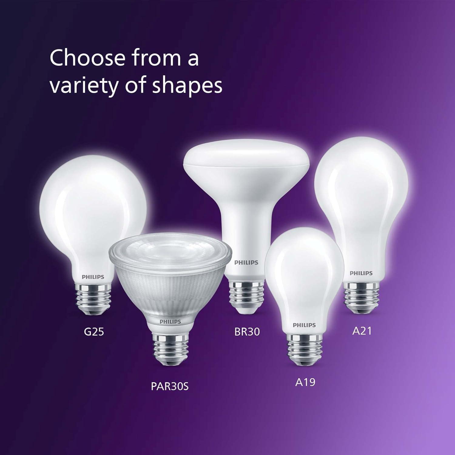 Philips UltraDef LED 60W Frosted Soft White A19 4P: Dimmable, Energy Star Certified, 800 Lumens, 13.7-Year Life