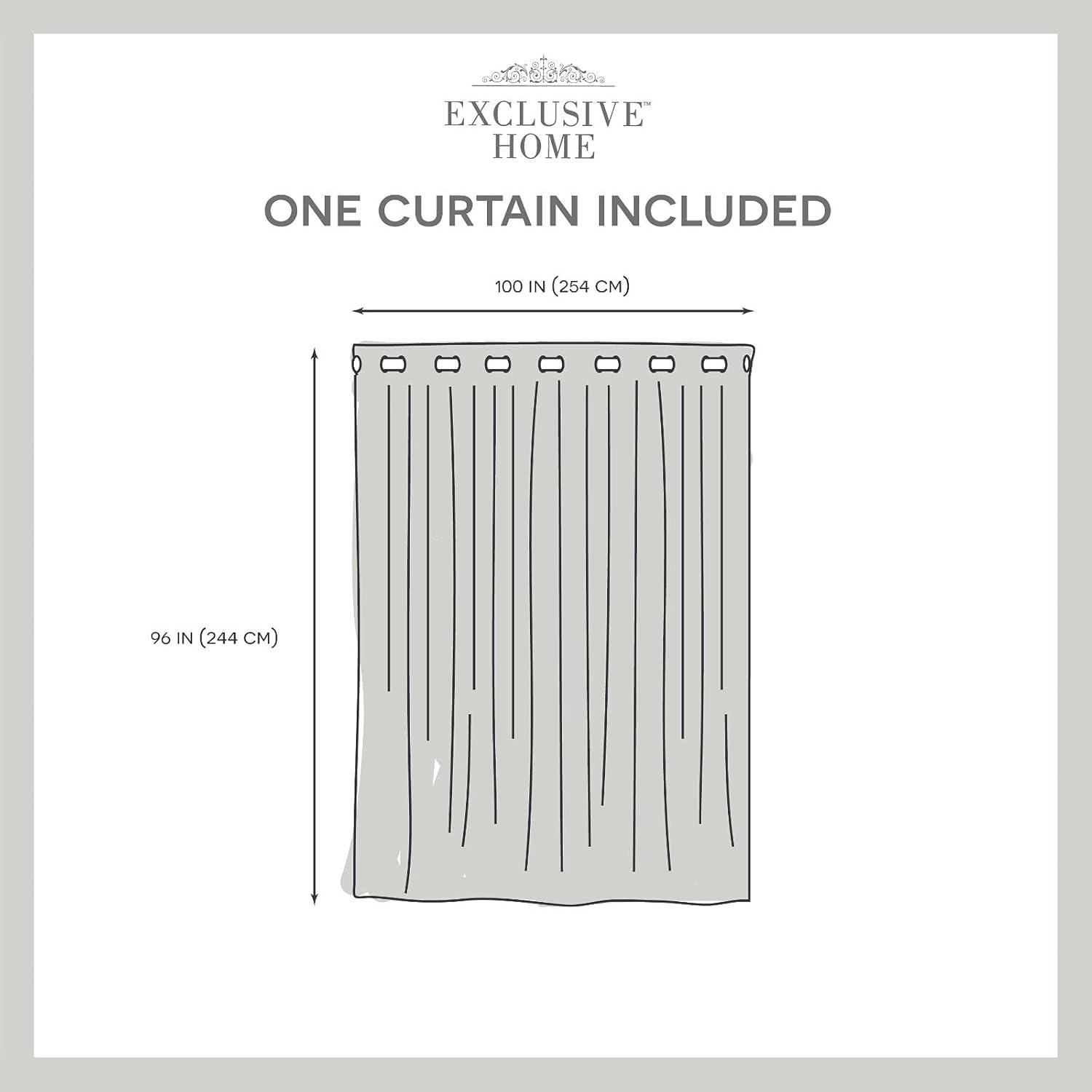 Forest Hill Patio Woven Blackout Grommet Top Single Curtain Panel - Exclusive Home