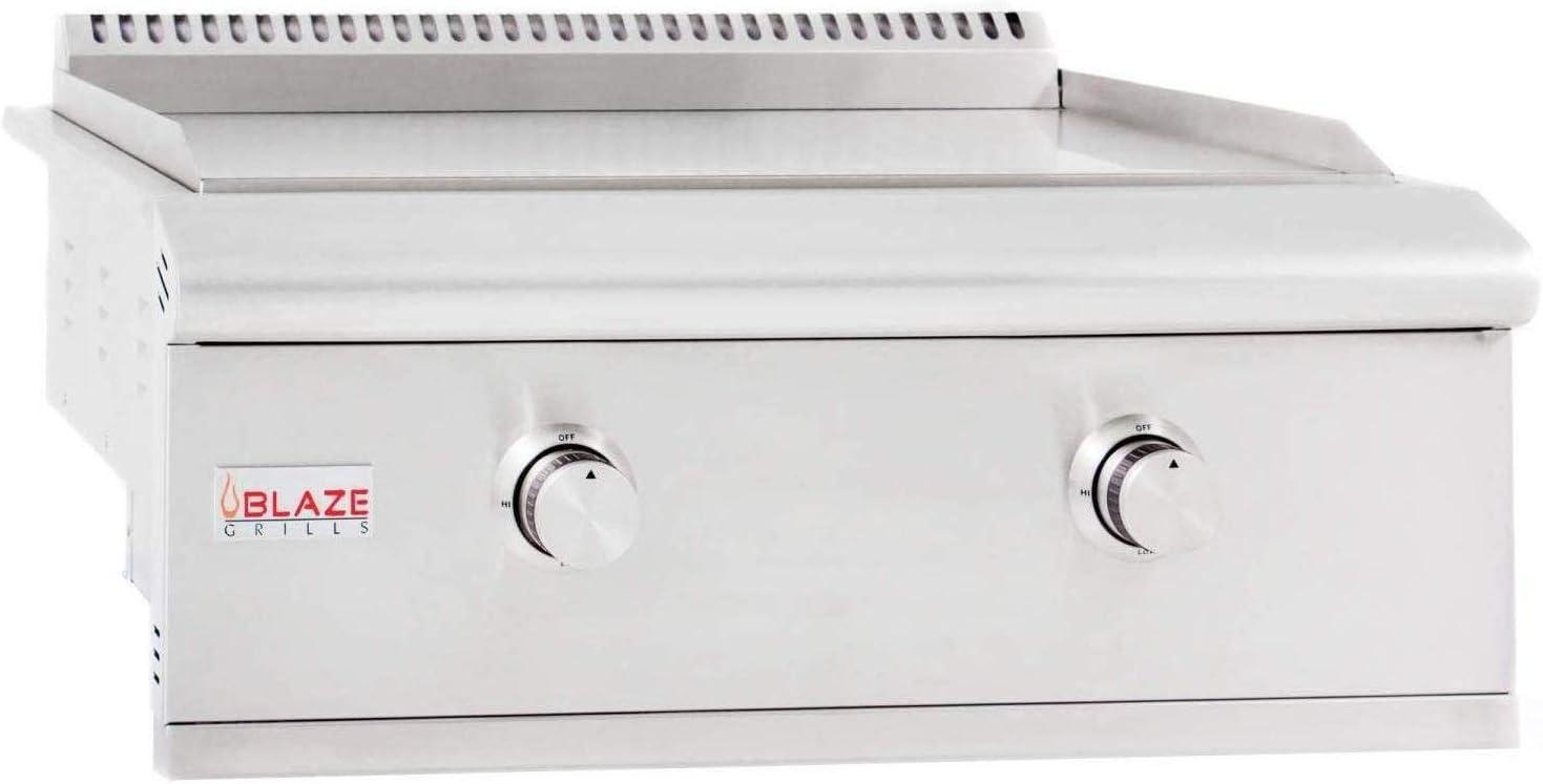 30" Inch Built In Gas Griddle | Natural Gas NG | Perfect For Any Outdoor Kitchen | Grill, Fry, Saute On This Durable Stainless Steel | Best Of Backyard For Grilling Masters | BLZ-GRIDDLE-LTE-NG