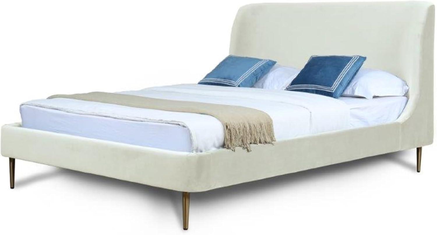 Twin Heather Velvet Upholstered Bed - Manhattan Comfort
